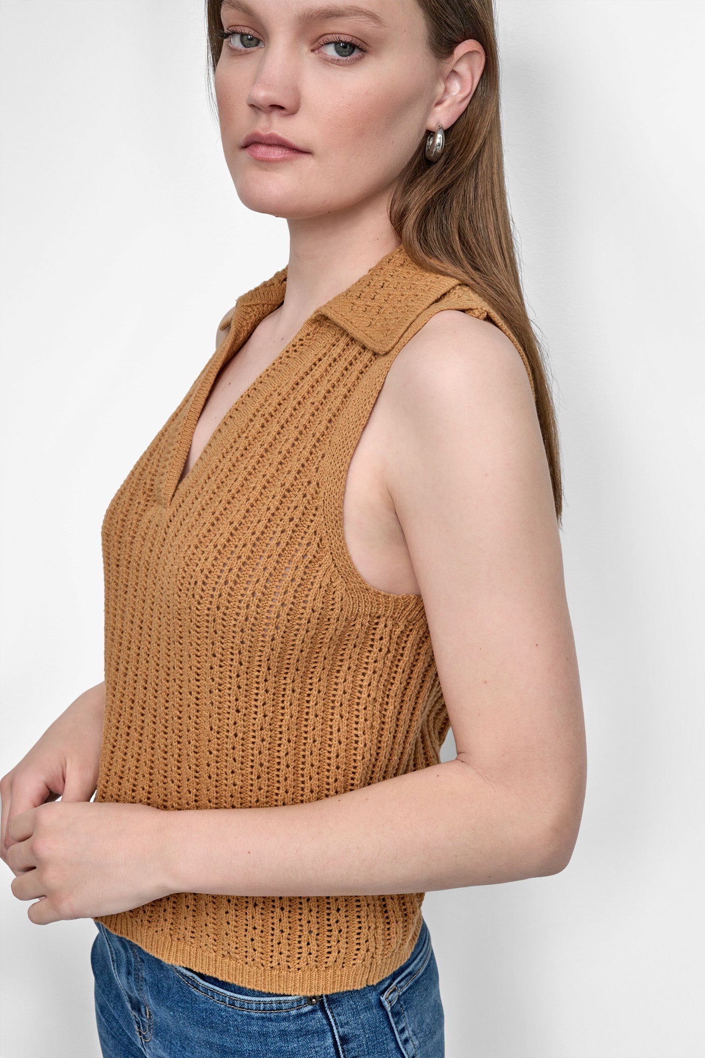 OPEN-KNIT POLO