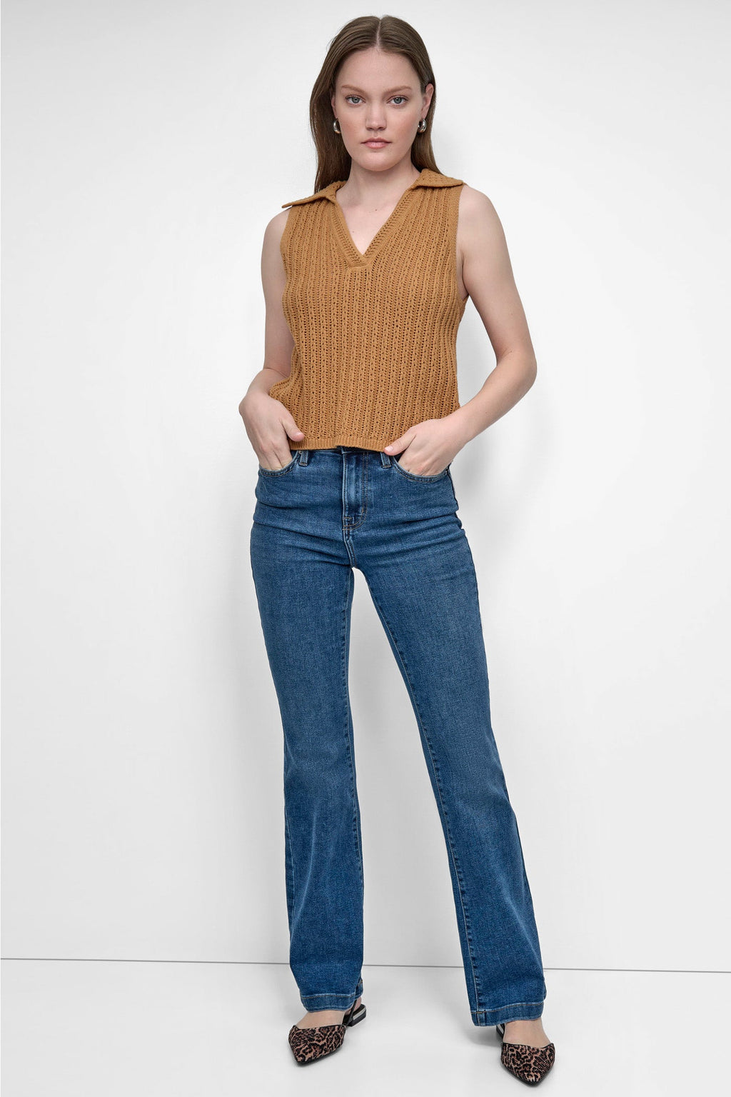 OPEN-KNIT POLO