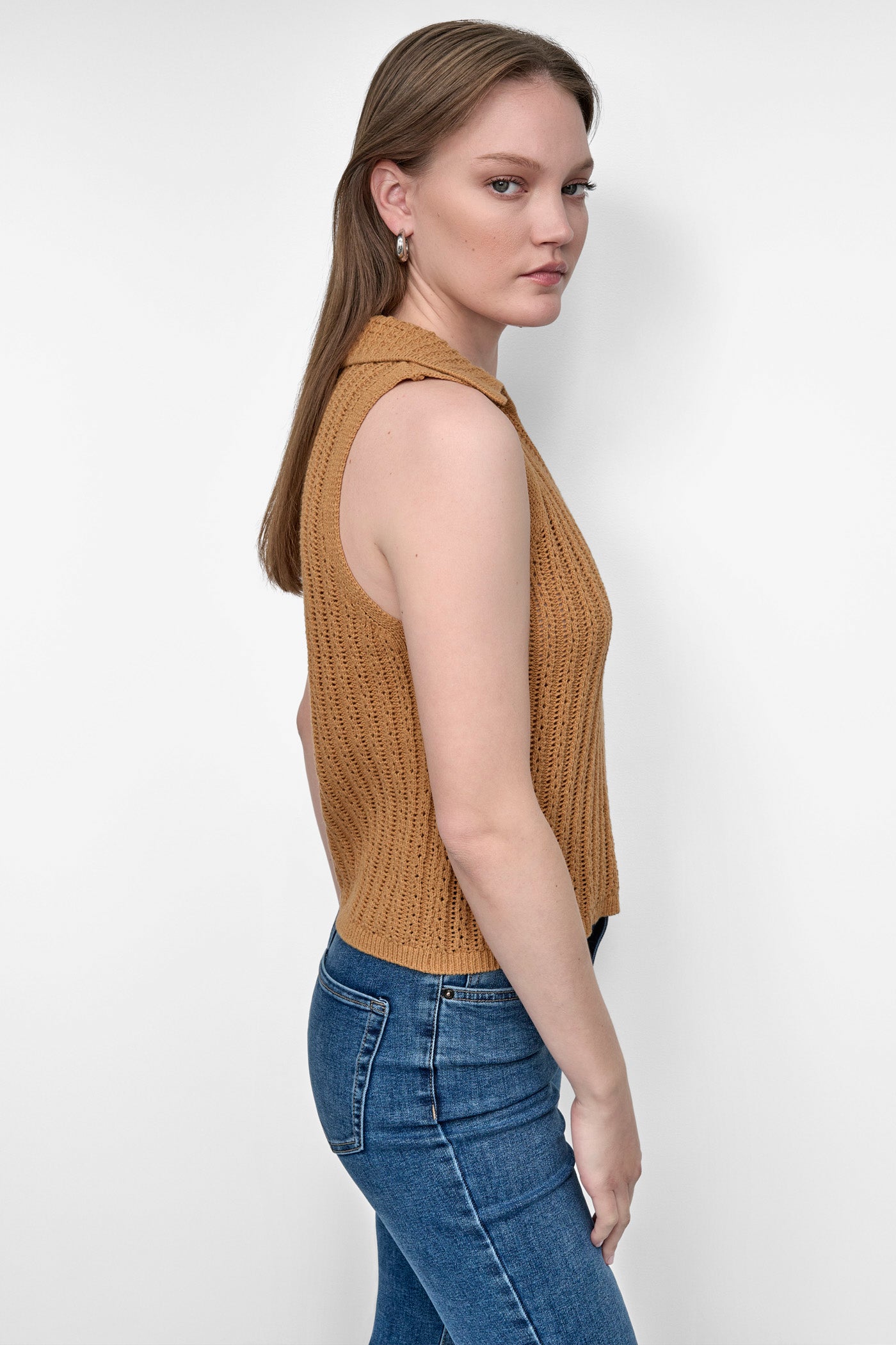 OPEN-KNIT POLO