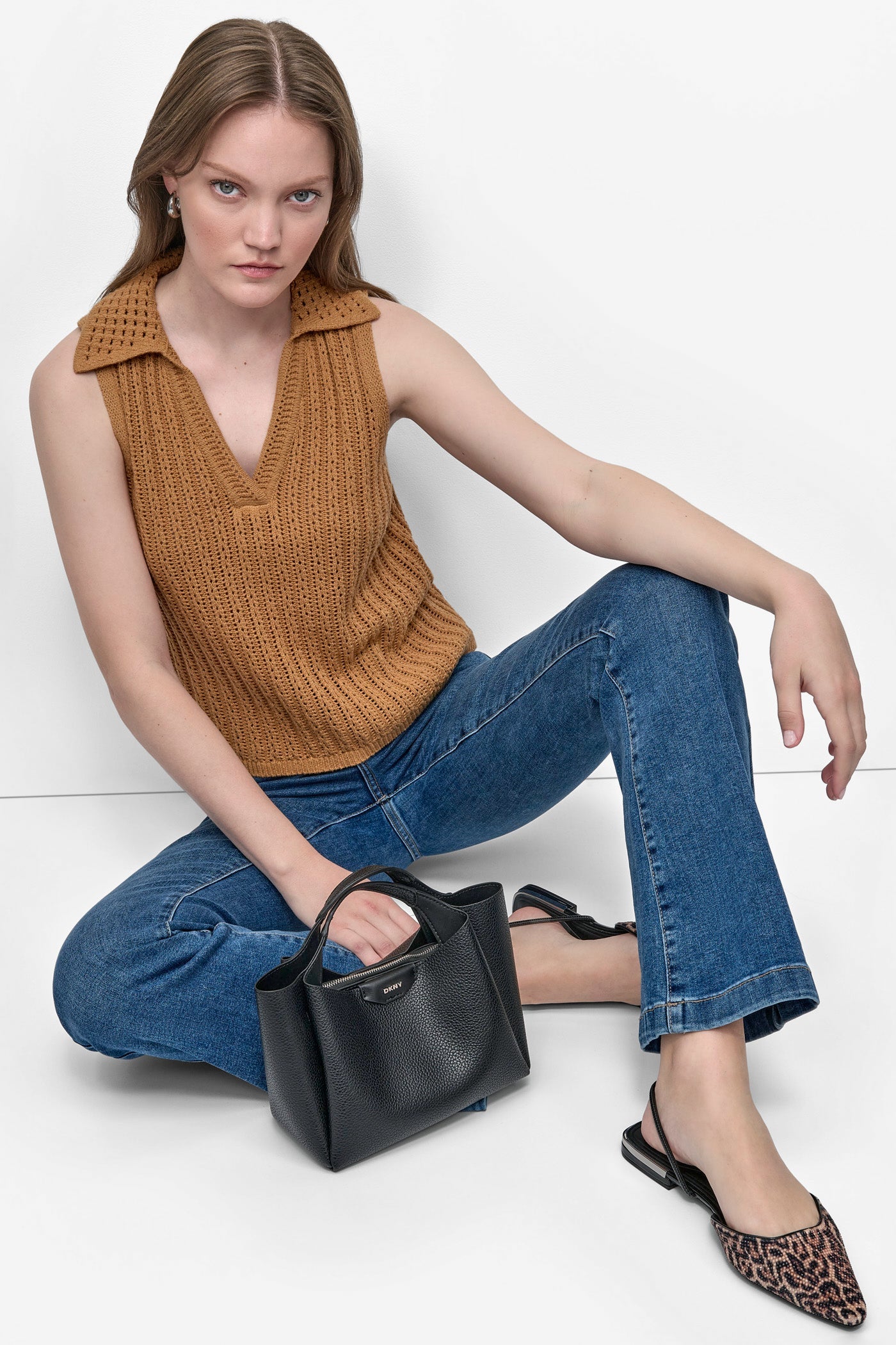 OPEN-KNIT POLO