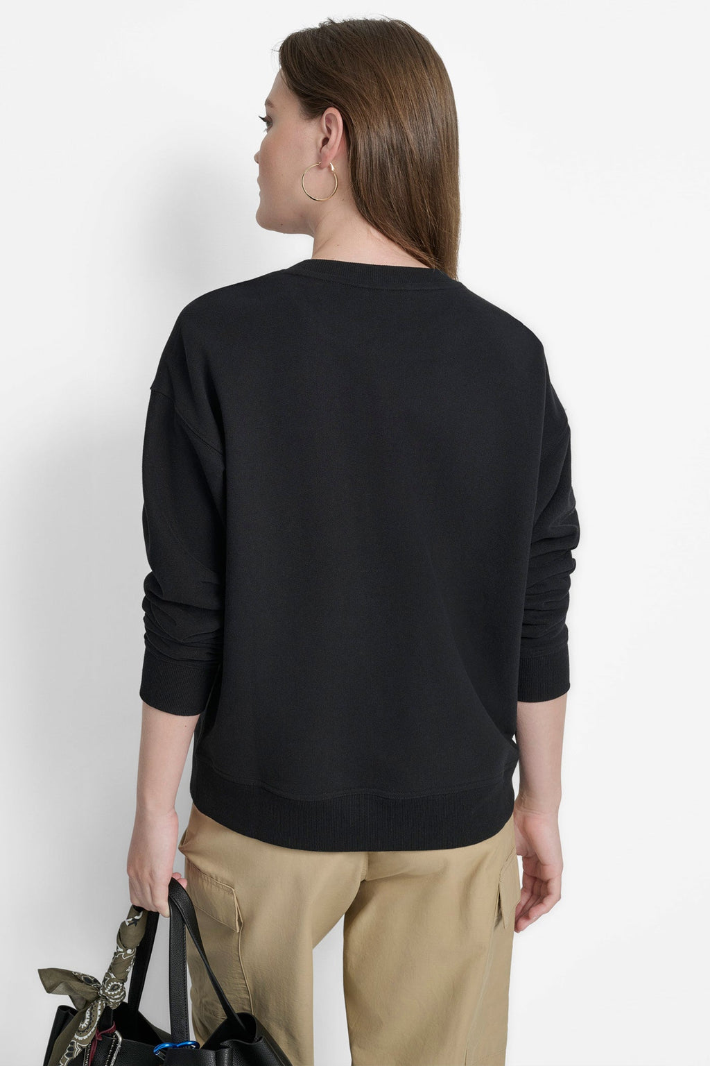 STACKED BASKETWEAVE LOGO SWEATSHIRT