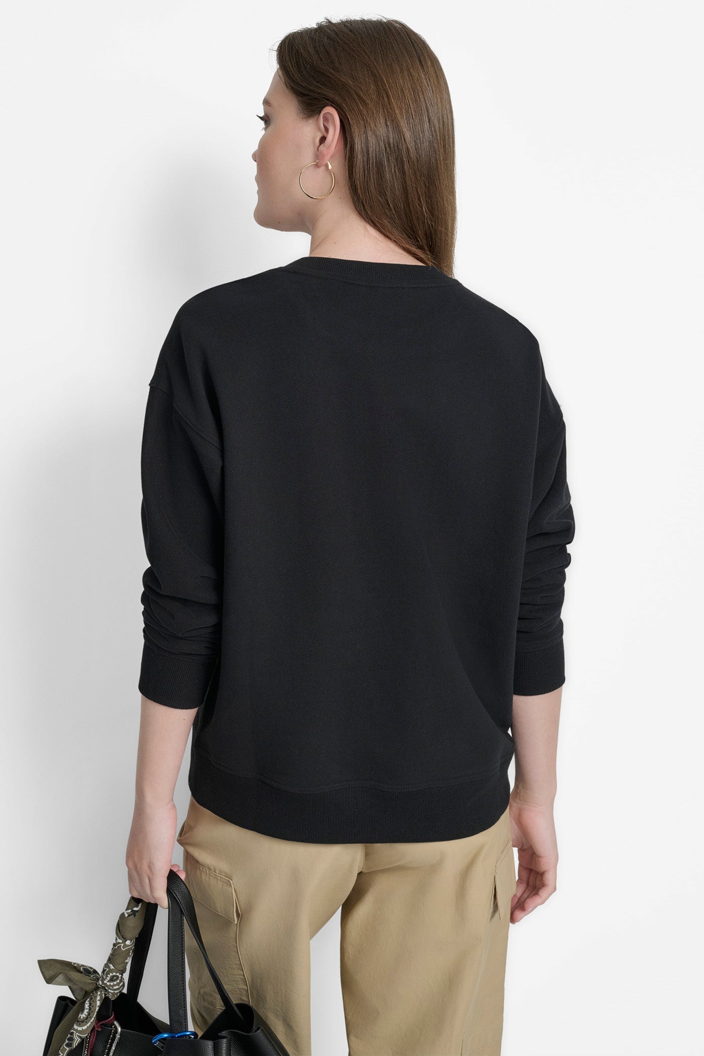 STACKED BASKETWEAVE LOGO SWEATSHIRT