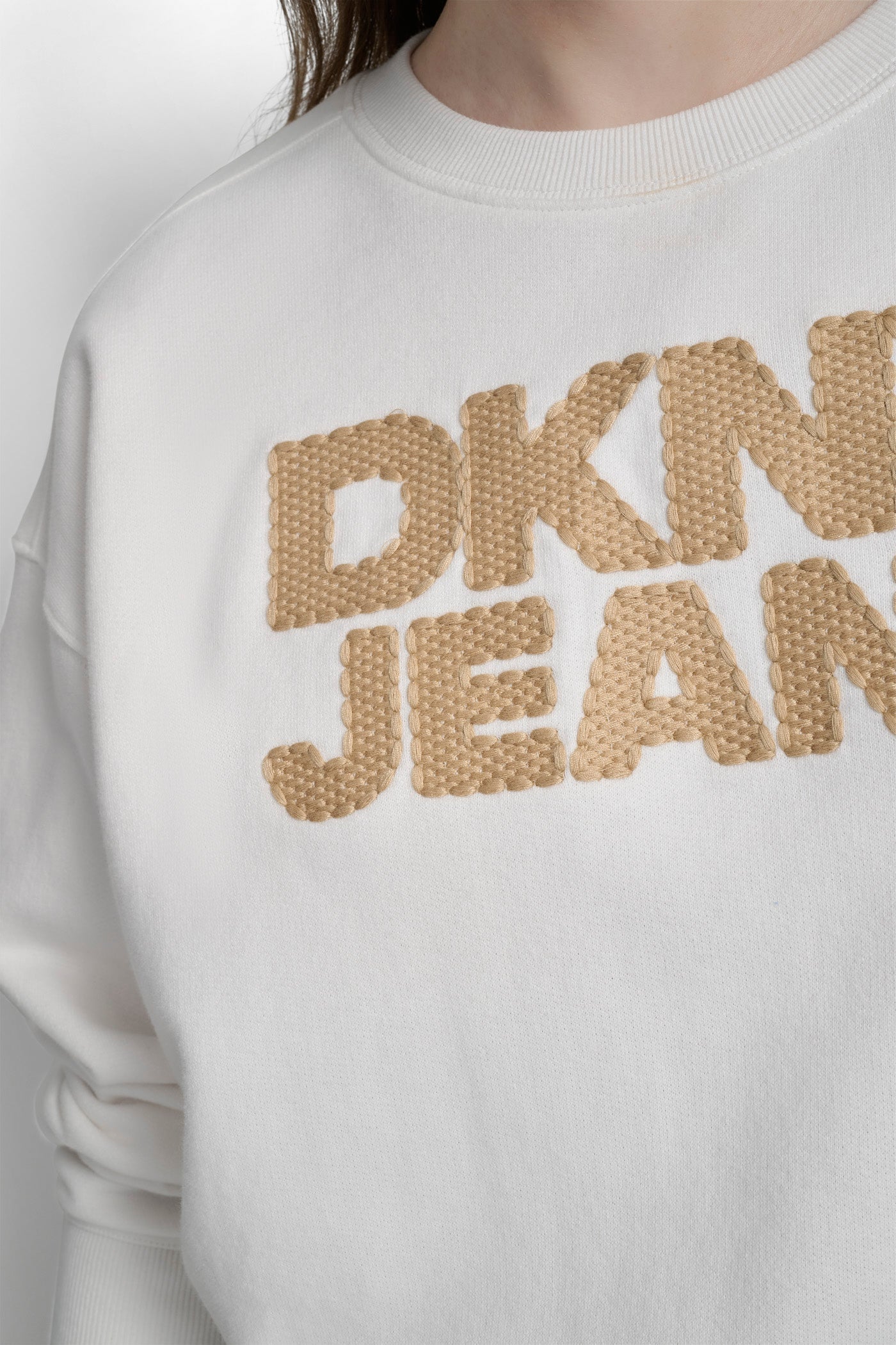 STACKED BASKETWEAVE LOGO SWEATSHIRT