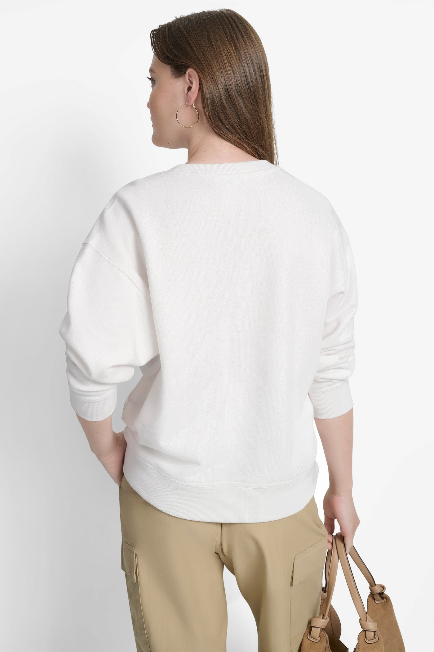 STACKED BASKETWEAVE LOGO SWEATSHIRT
