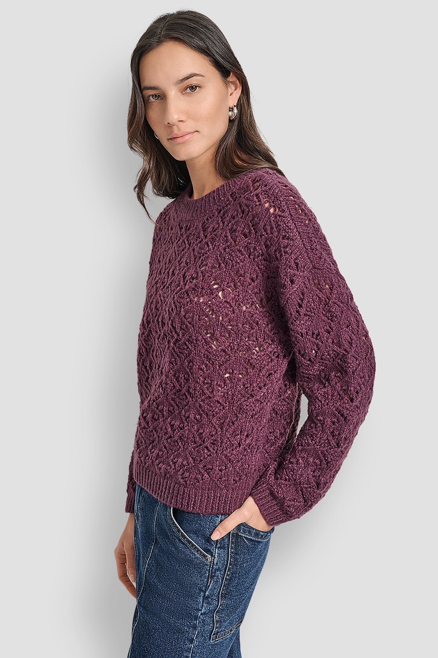 POINTELLE STITCH SWEATER