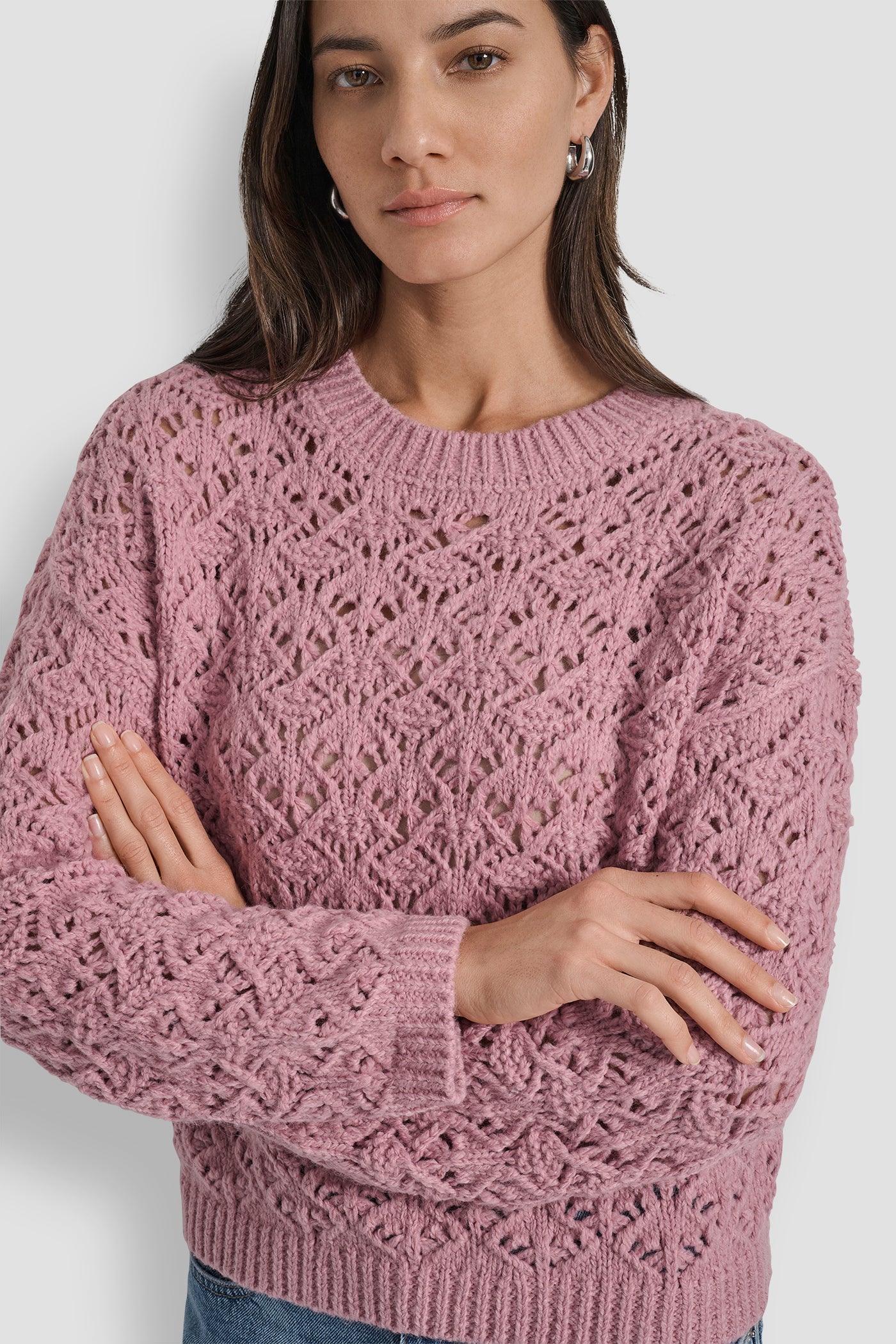 POINTELLE STITCH SWEATER