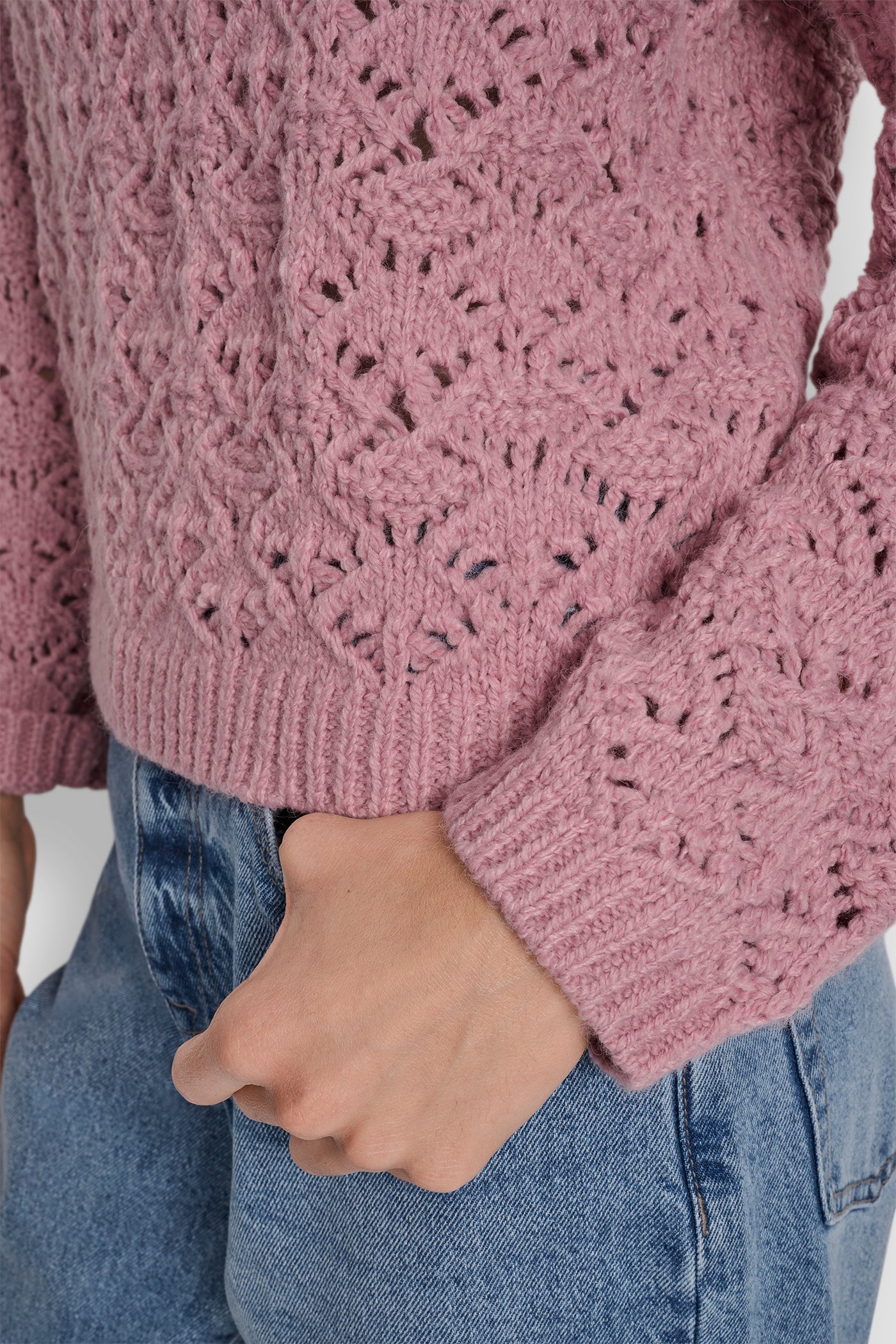 POINTELLE STITCH SWEATER