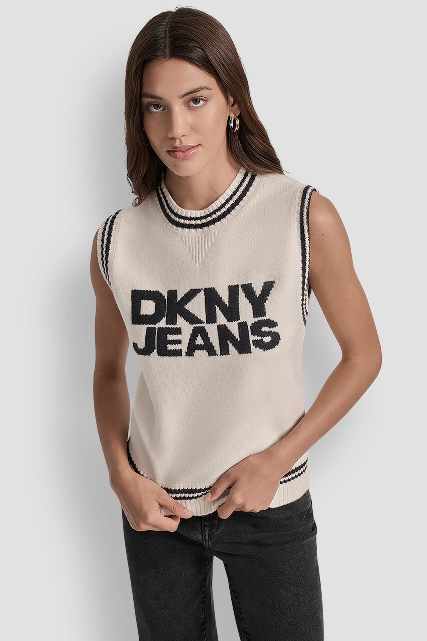 LOGO-JACQUARD SWEATER VEST