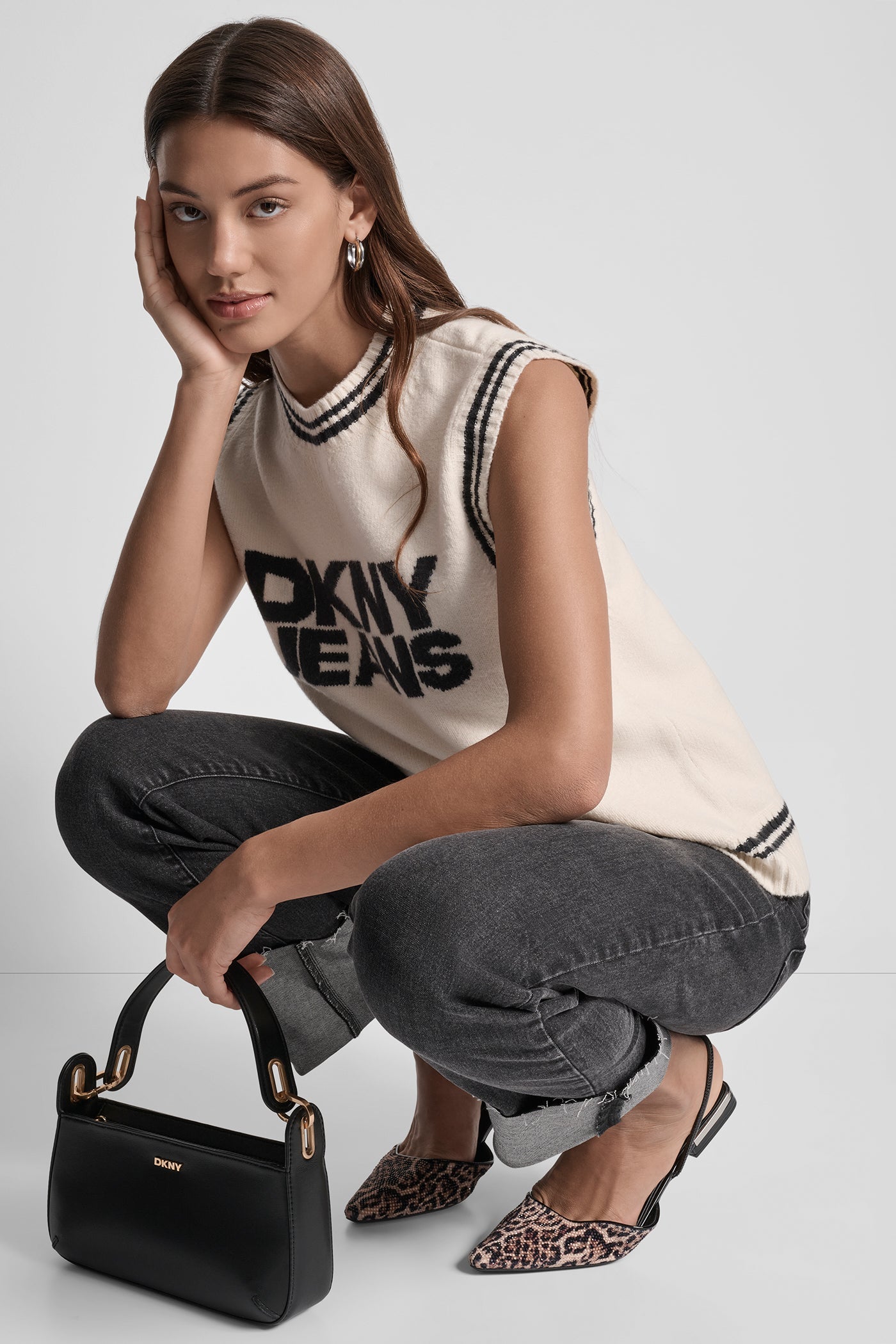 LOGO-JACQUARD SWEATER VEST