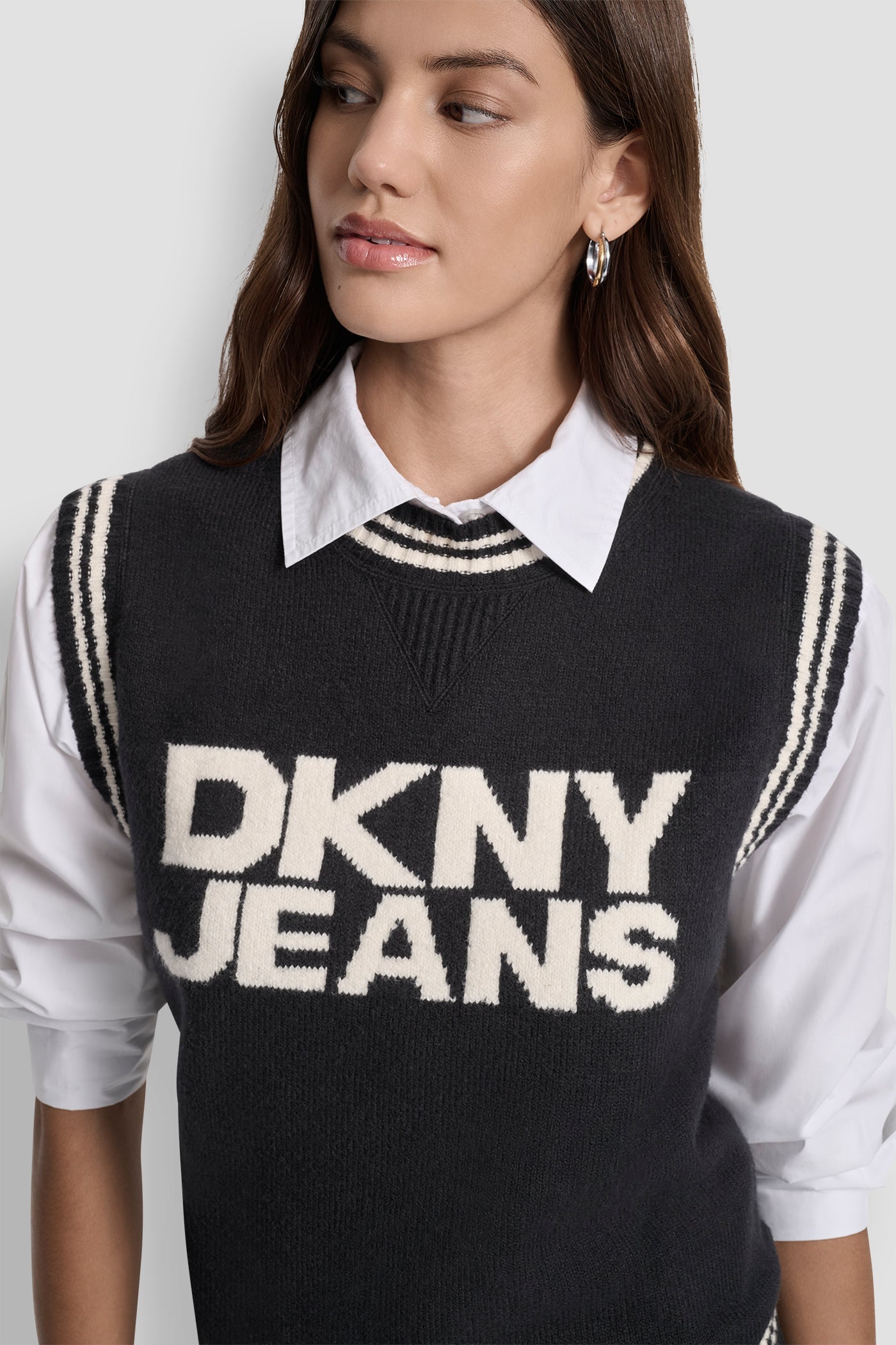 LOGO-JACQUARD SWEATER VEST