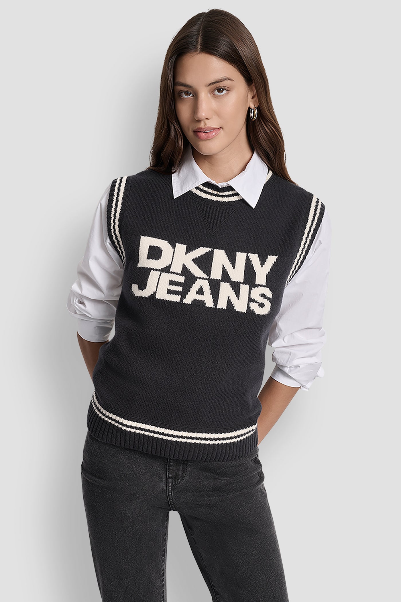 LOGO-JACQUARD SWEATER VEST