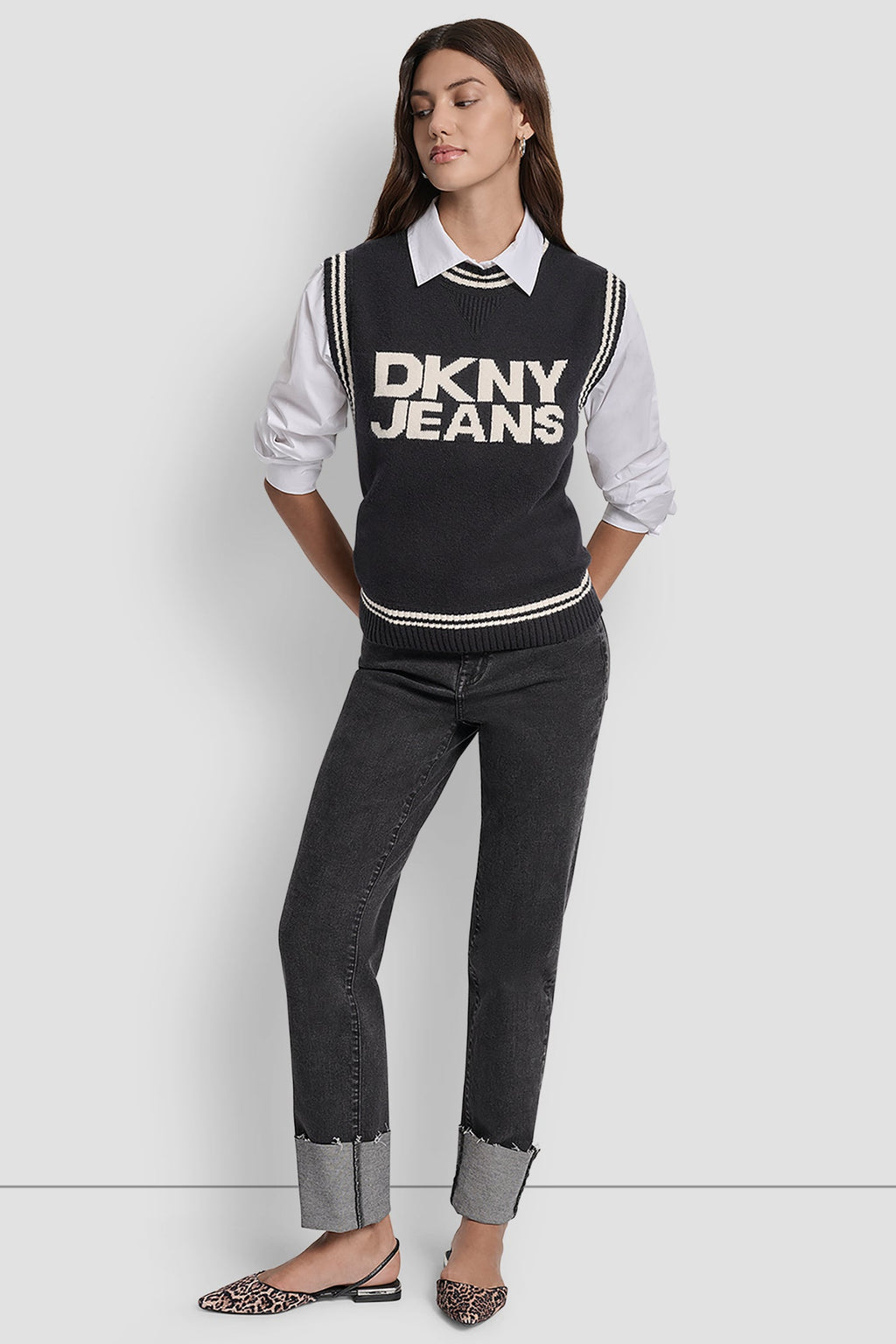 LOGO-JACQUARD SWEATER VEST