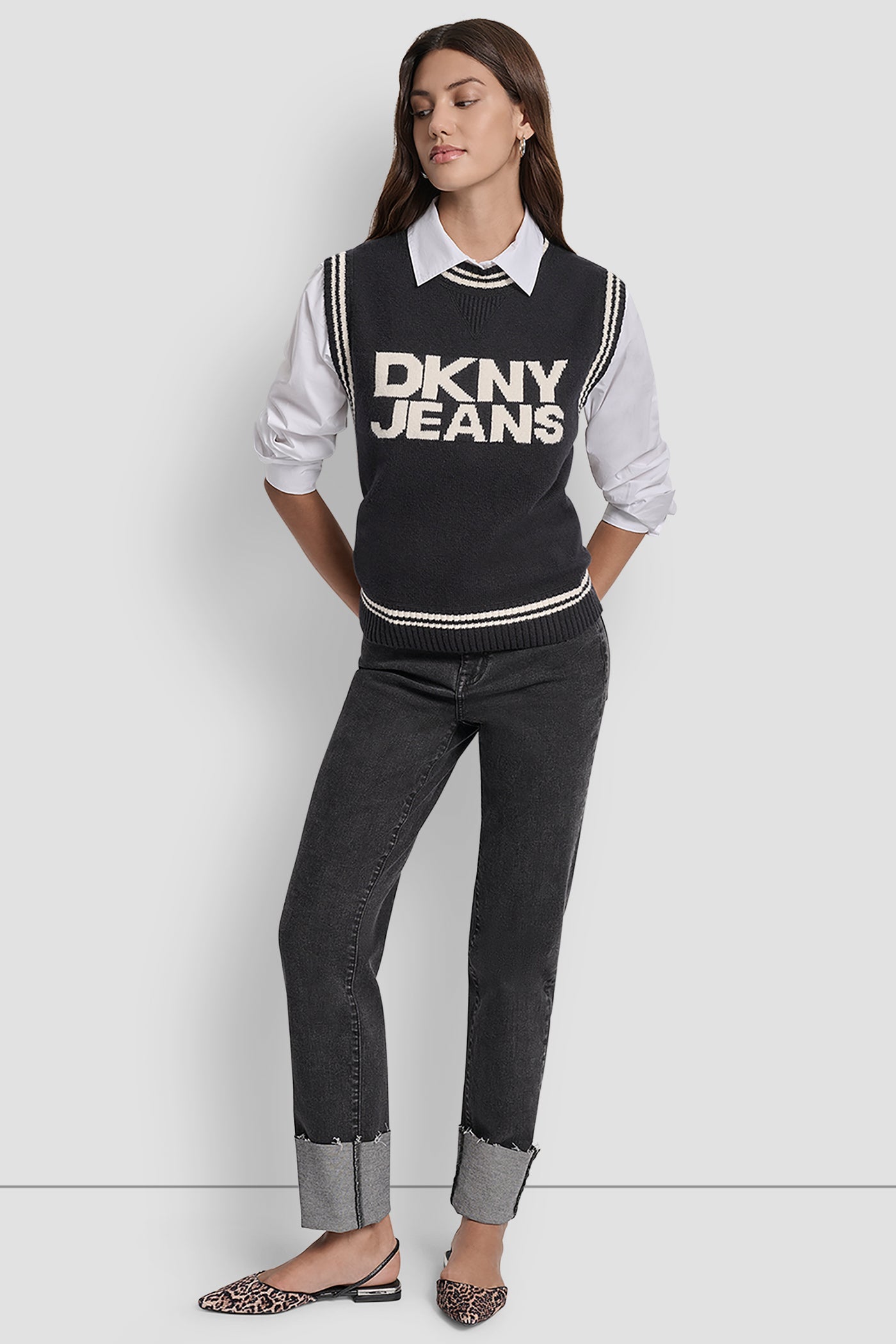 LOGO-JACQUARD SWEATER VEST