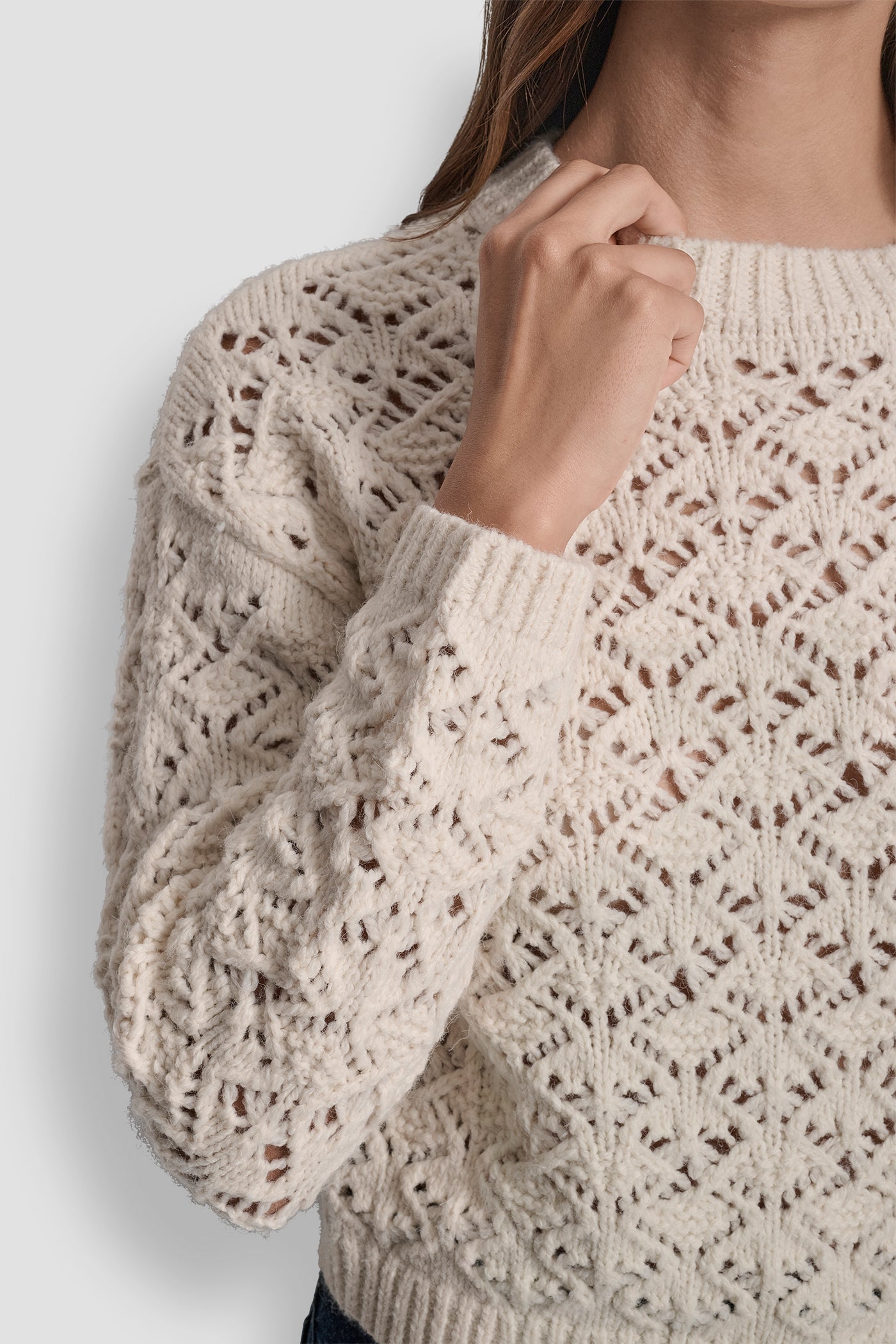 POINTELLE STITCH SWEATER