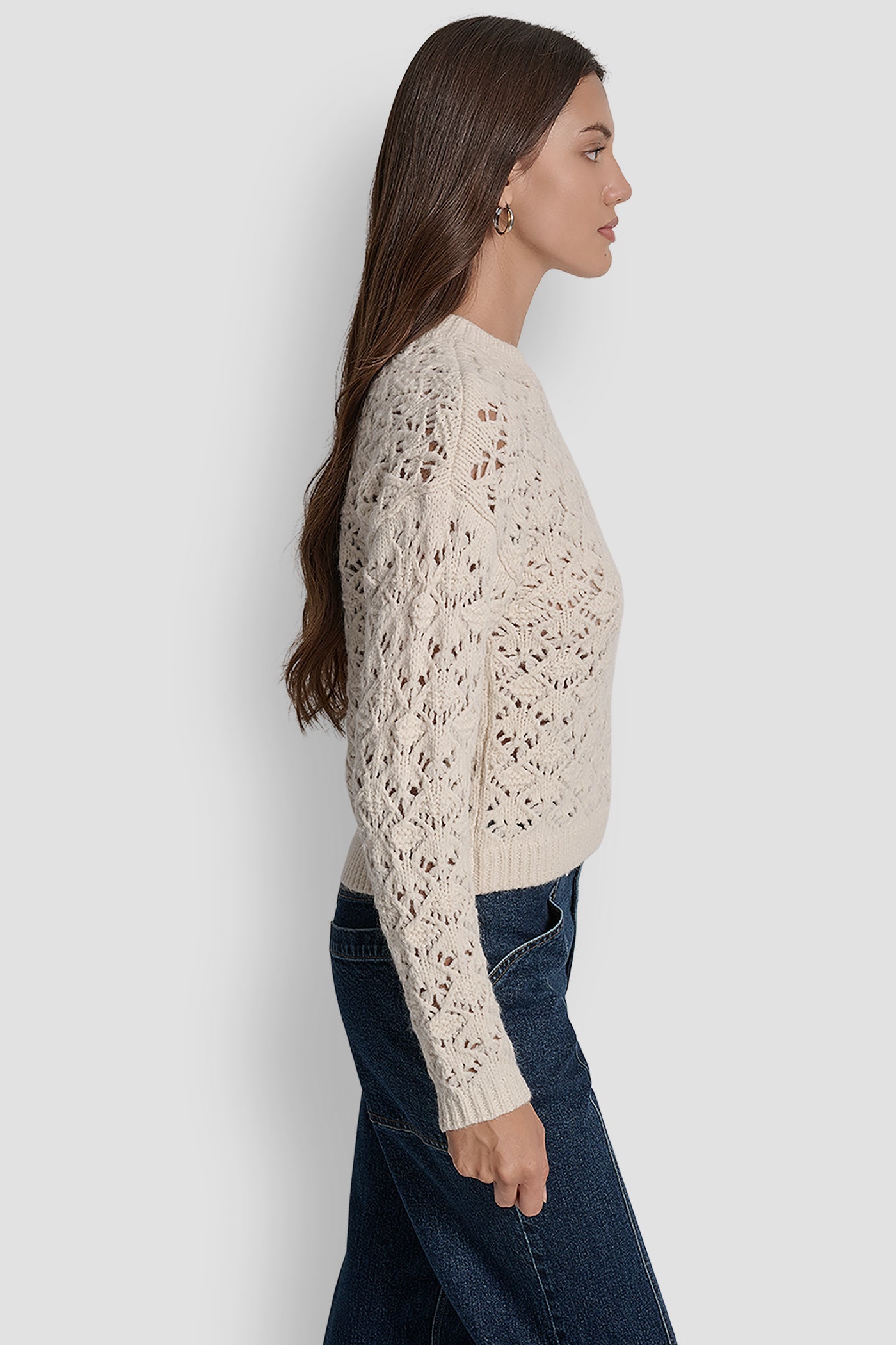 POINTELLE STITCH SWEATER
