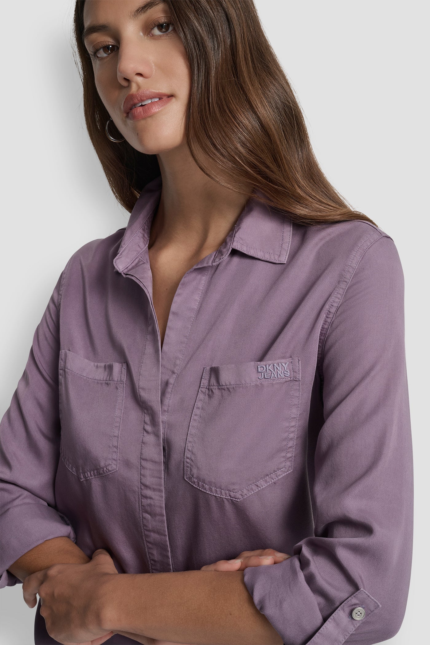 SPLIT BACK BUTTON FRONT WITH ROLL TAB