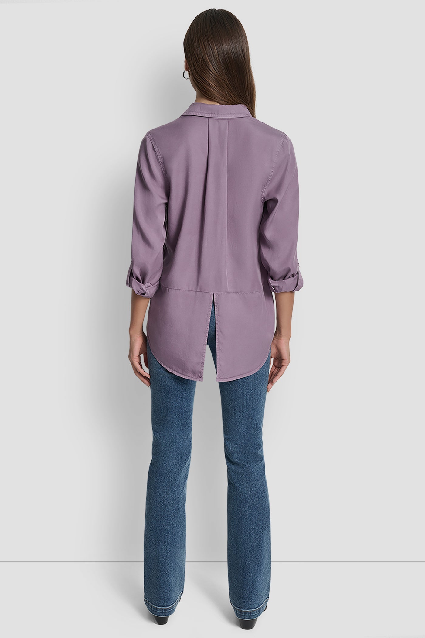 SPLIT BACK BUTTON FRONT WITH ROLL TAB