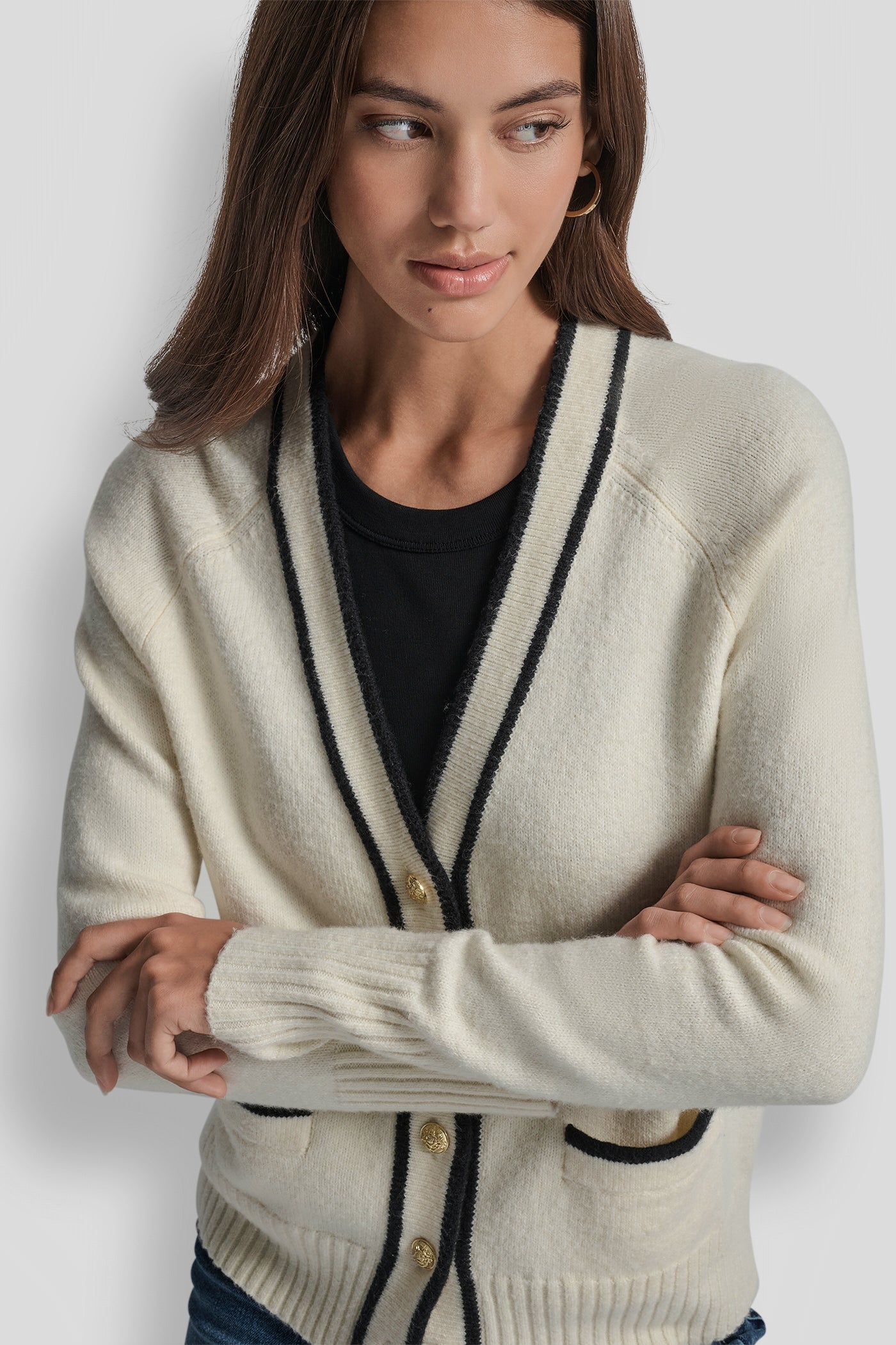 TIPPED CARDIGAN