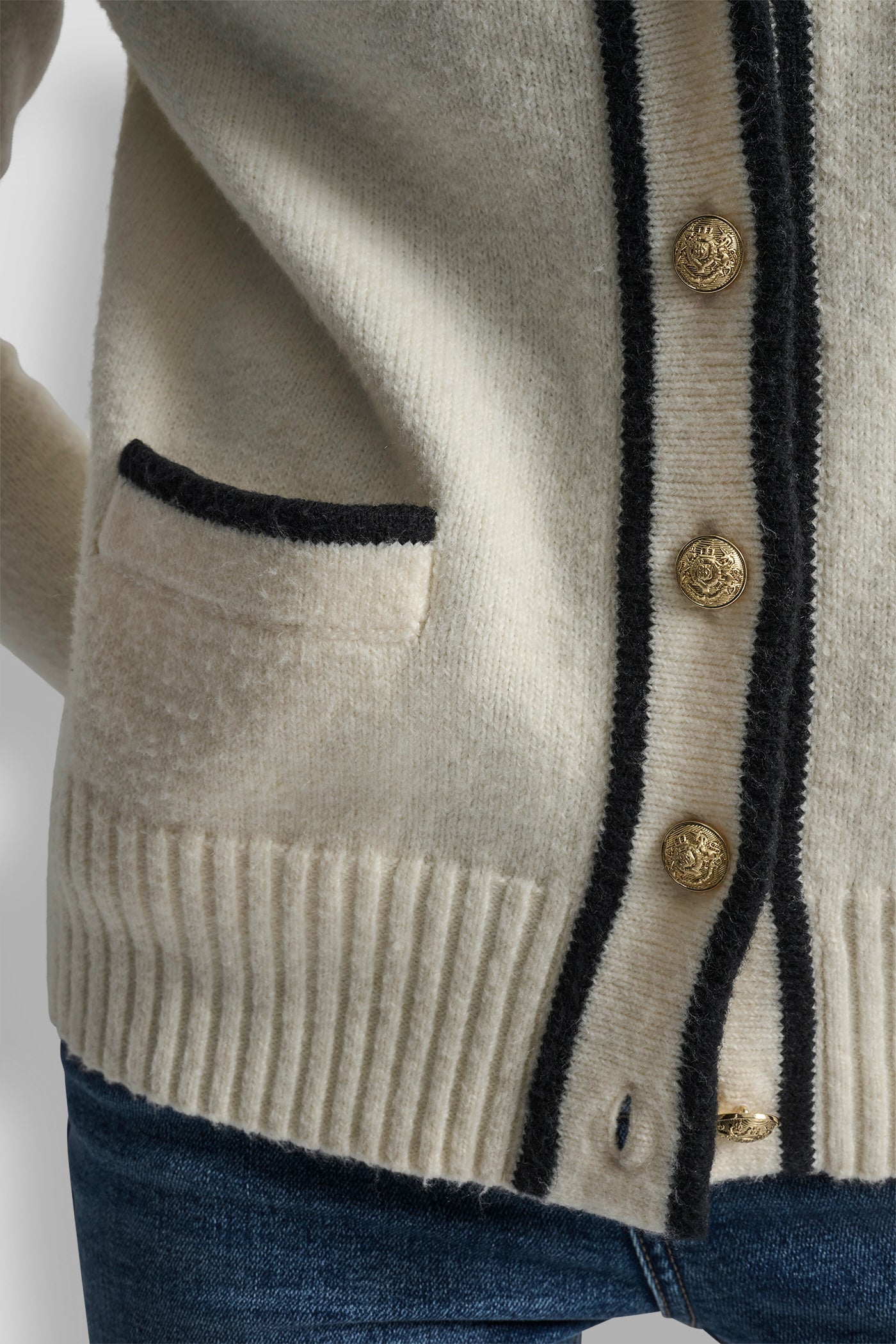 TIPPED CARDIGAN