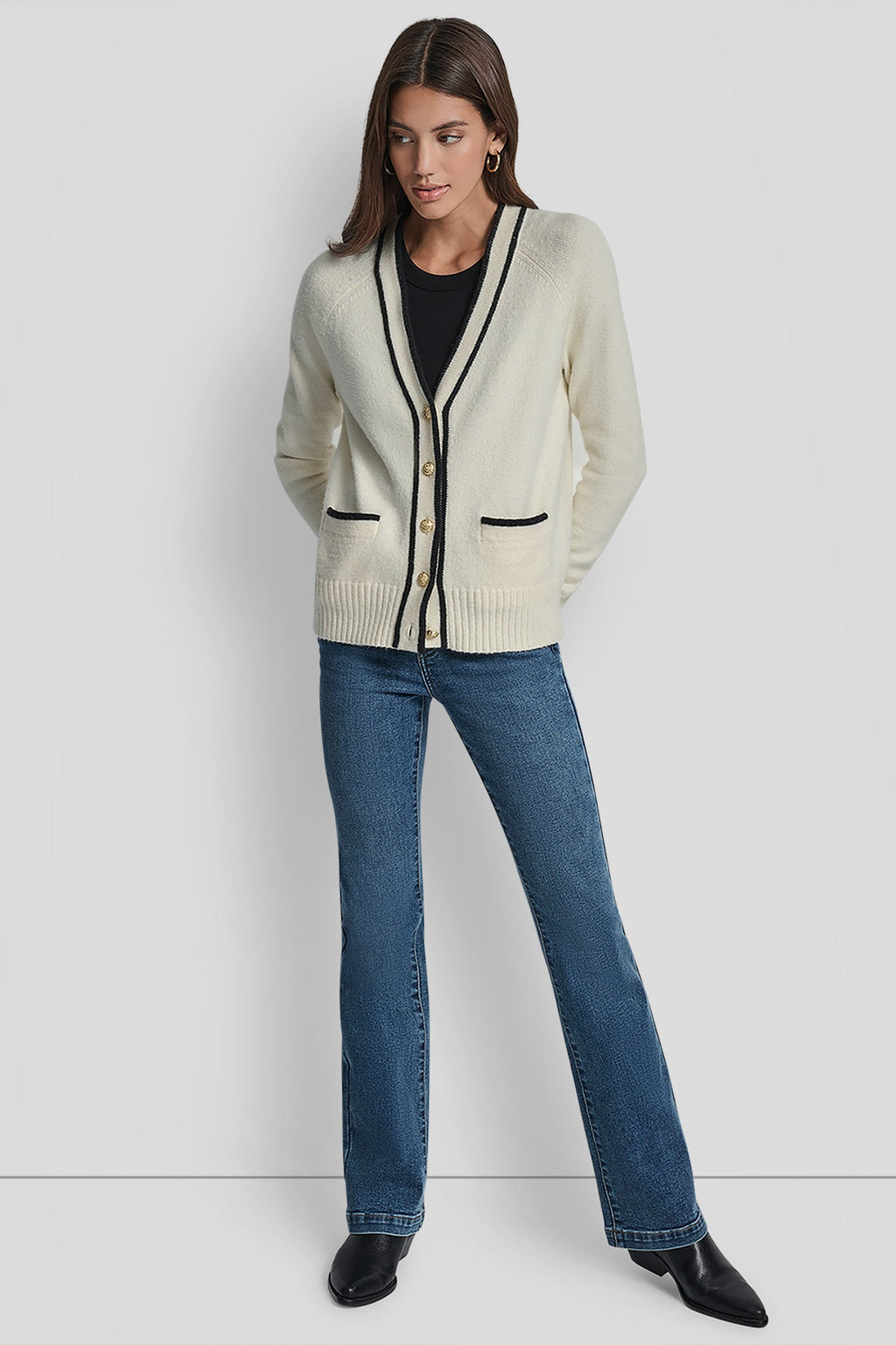 TIPPED CARDIGAN