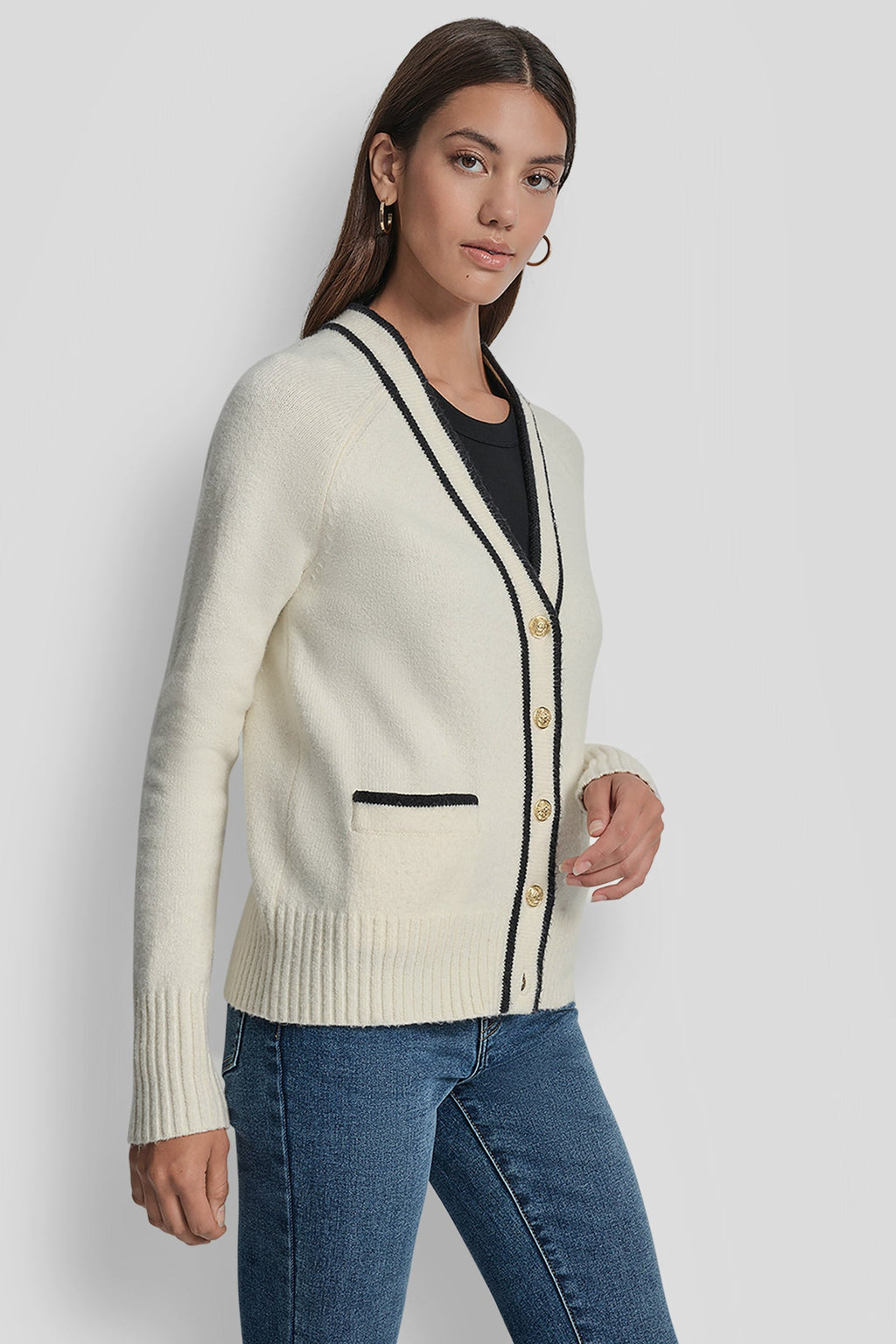 TIPPED CARDIGAN