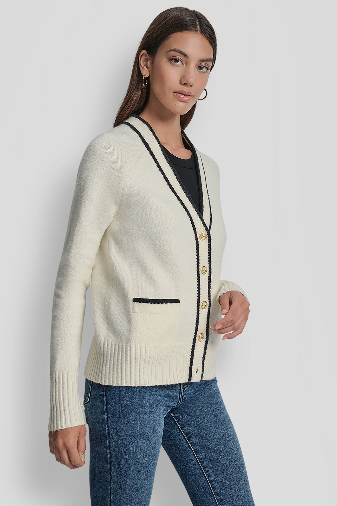 TIPPED CARDIGAN