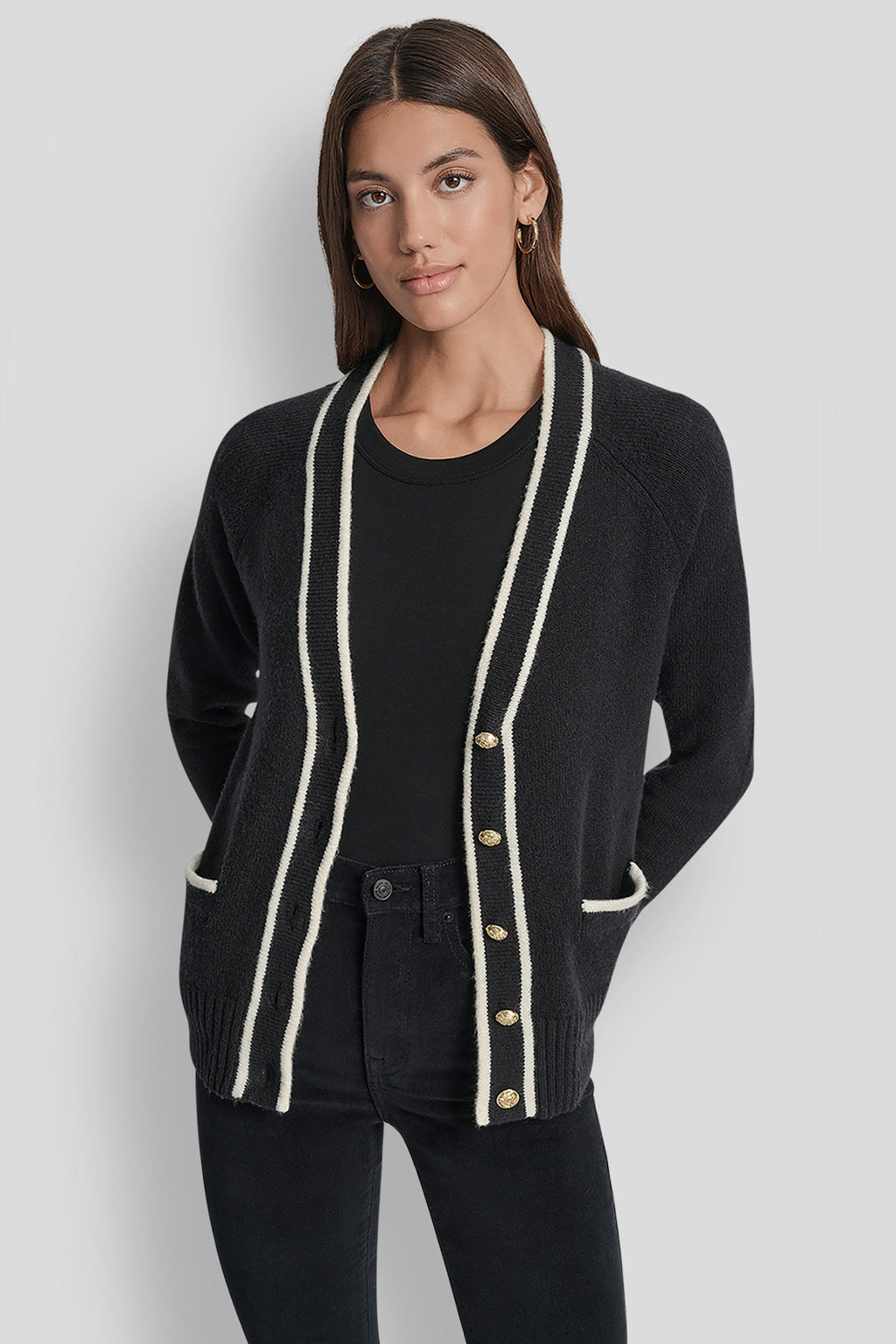TIPPED CARDIGAN