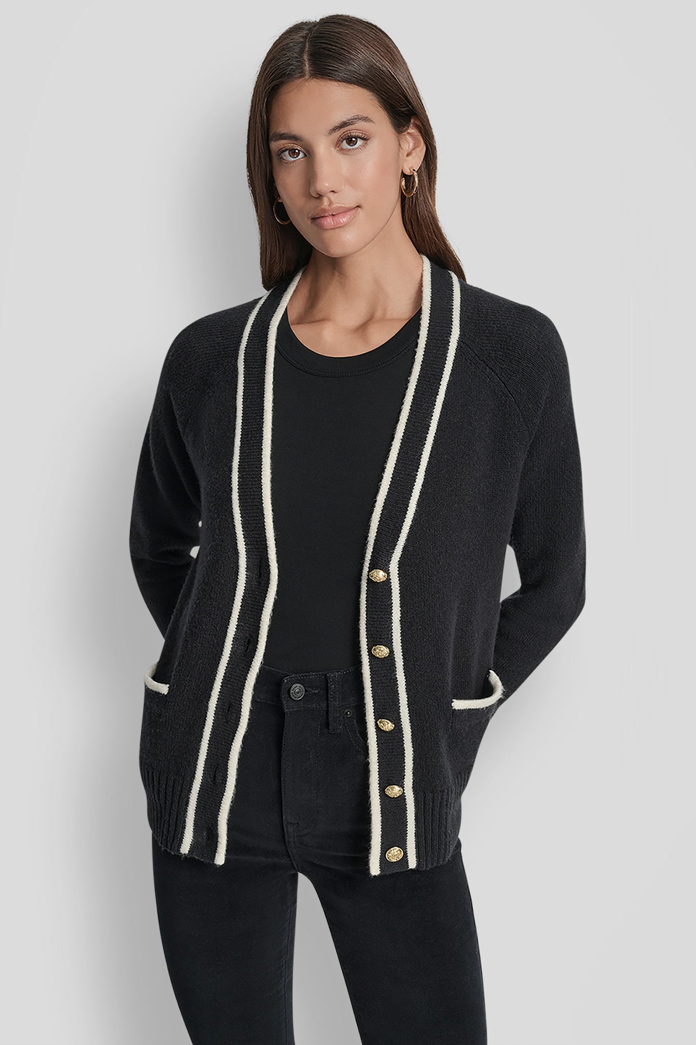 TIPPED CARDIGAN