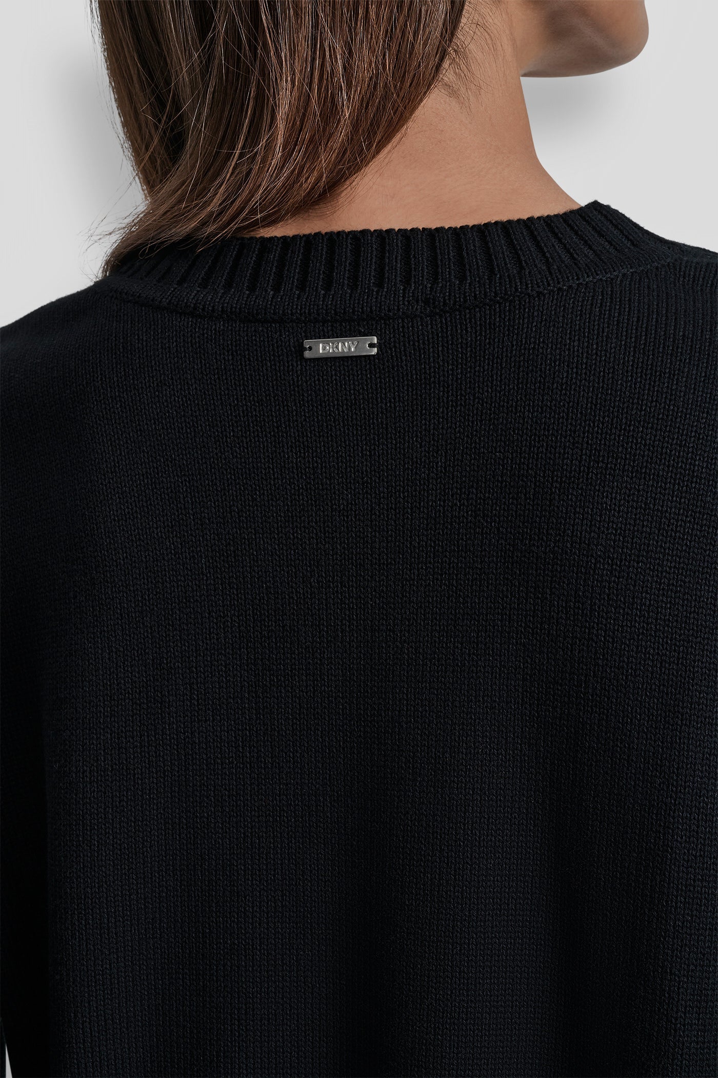 LONG SLEEVE RHINESTONE CREW NECK SWEATER