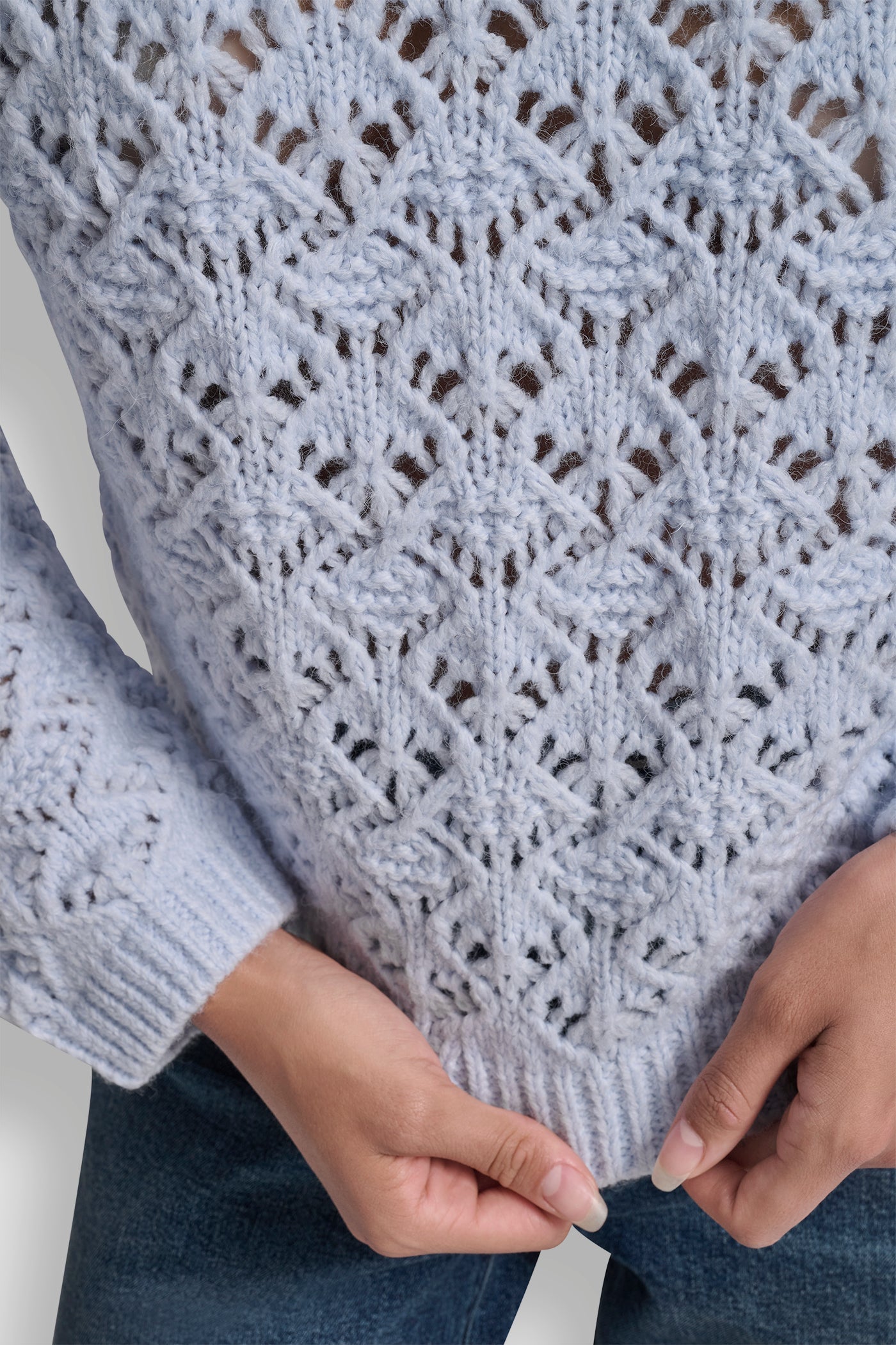 POINTELLE STITCH SWEATER