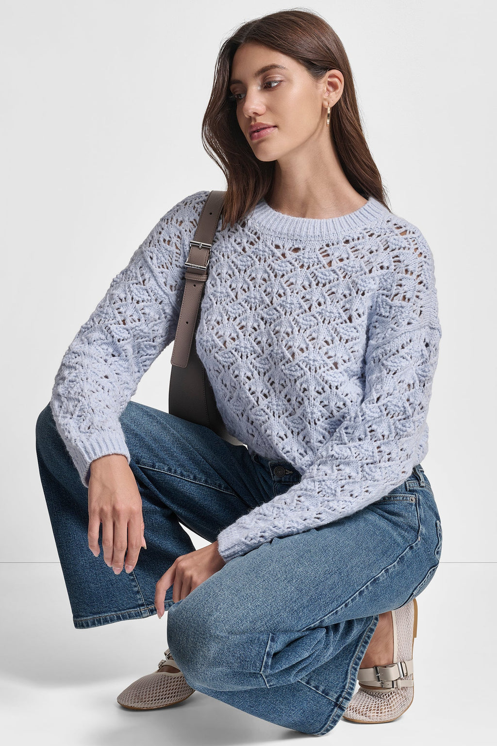 POINTELLE STITCH SWEATER