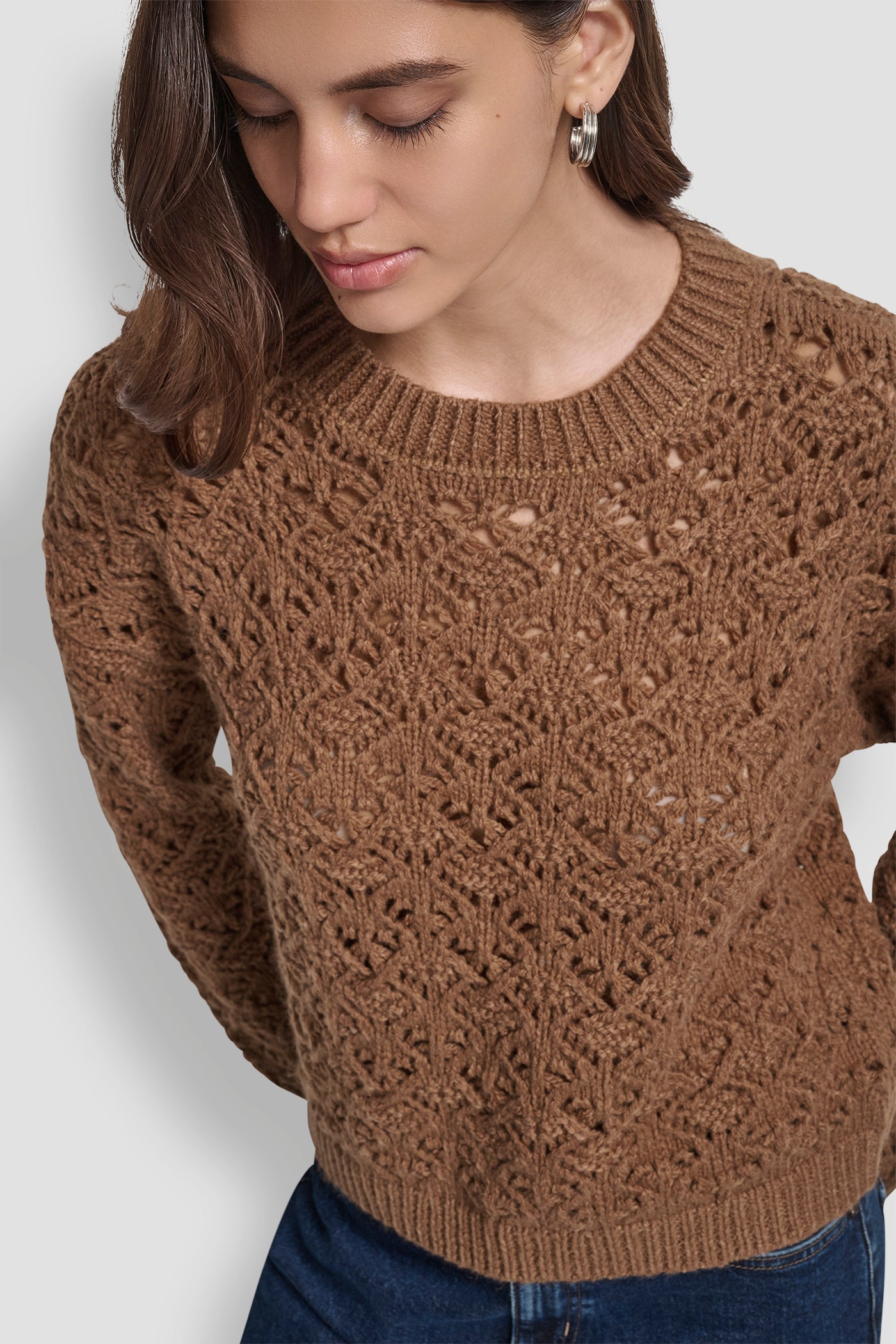 POINTELLE STITCH SWEATER