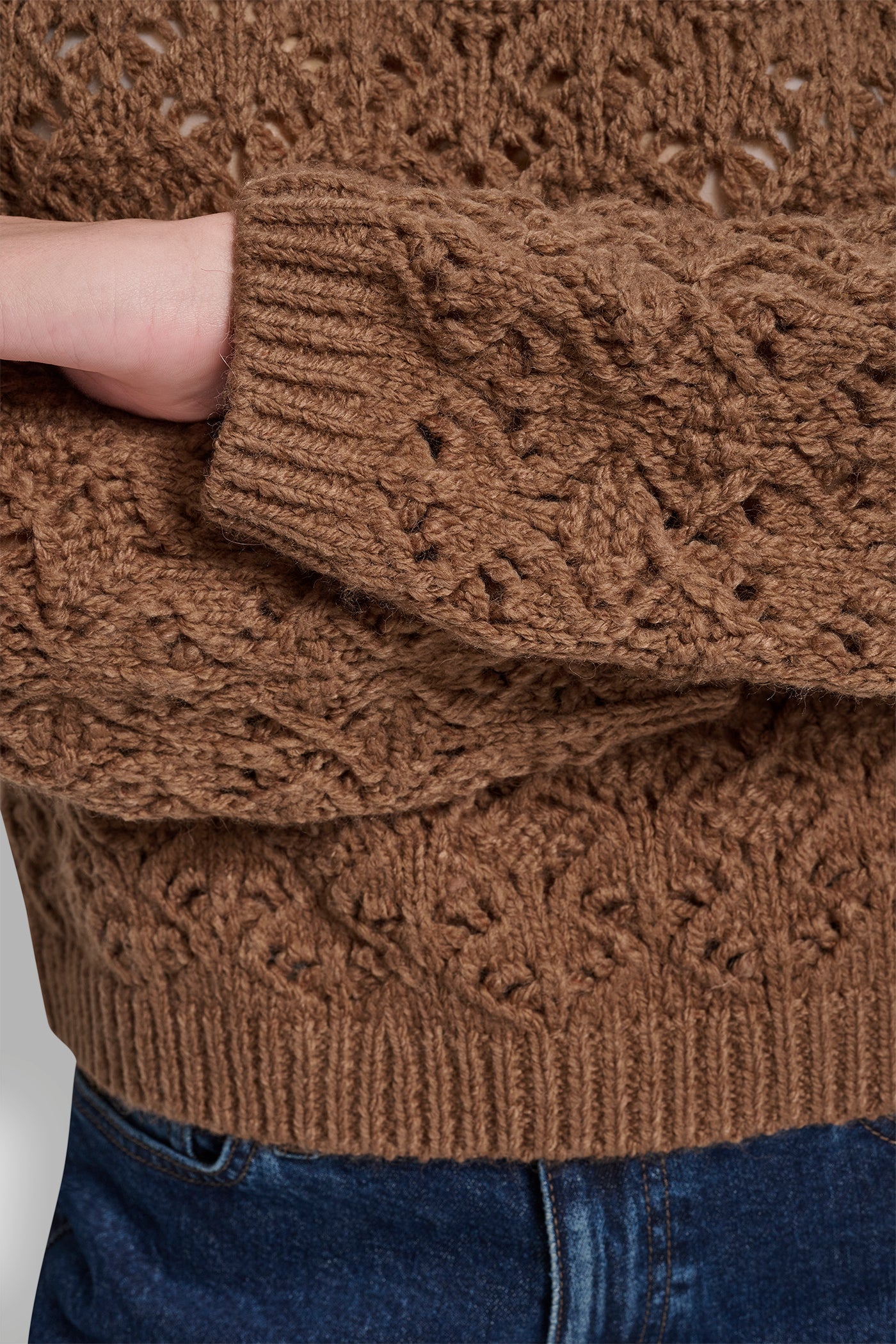 POINTELLE STITCH SWEATER