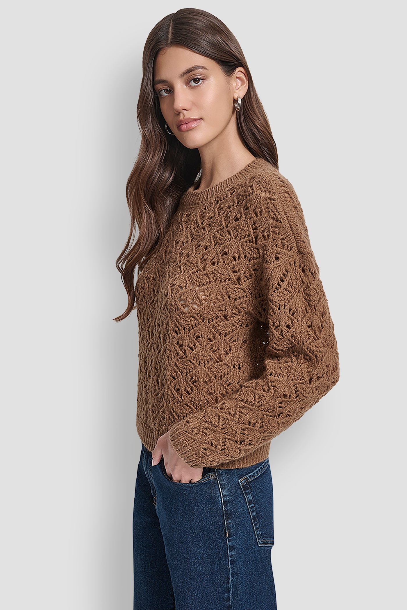 POINTELLE STITCH SWEATER