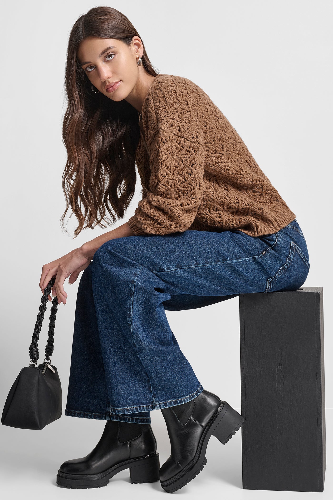 POINTELLE STITCH SWEATER