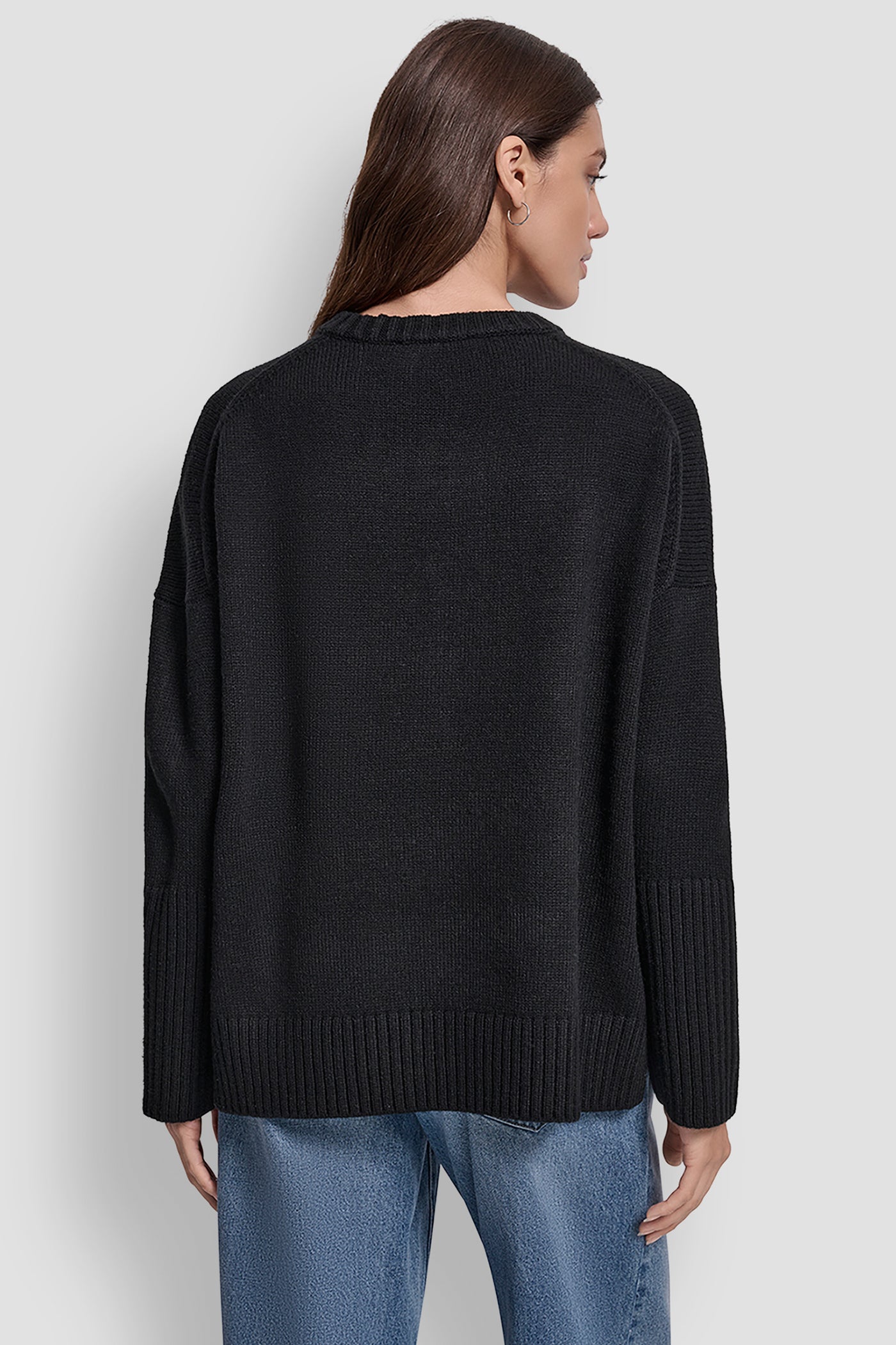 VARSITY LOGO INTARSIA CREW NECK RELAXED SWEATER