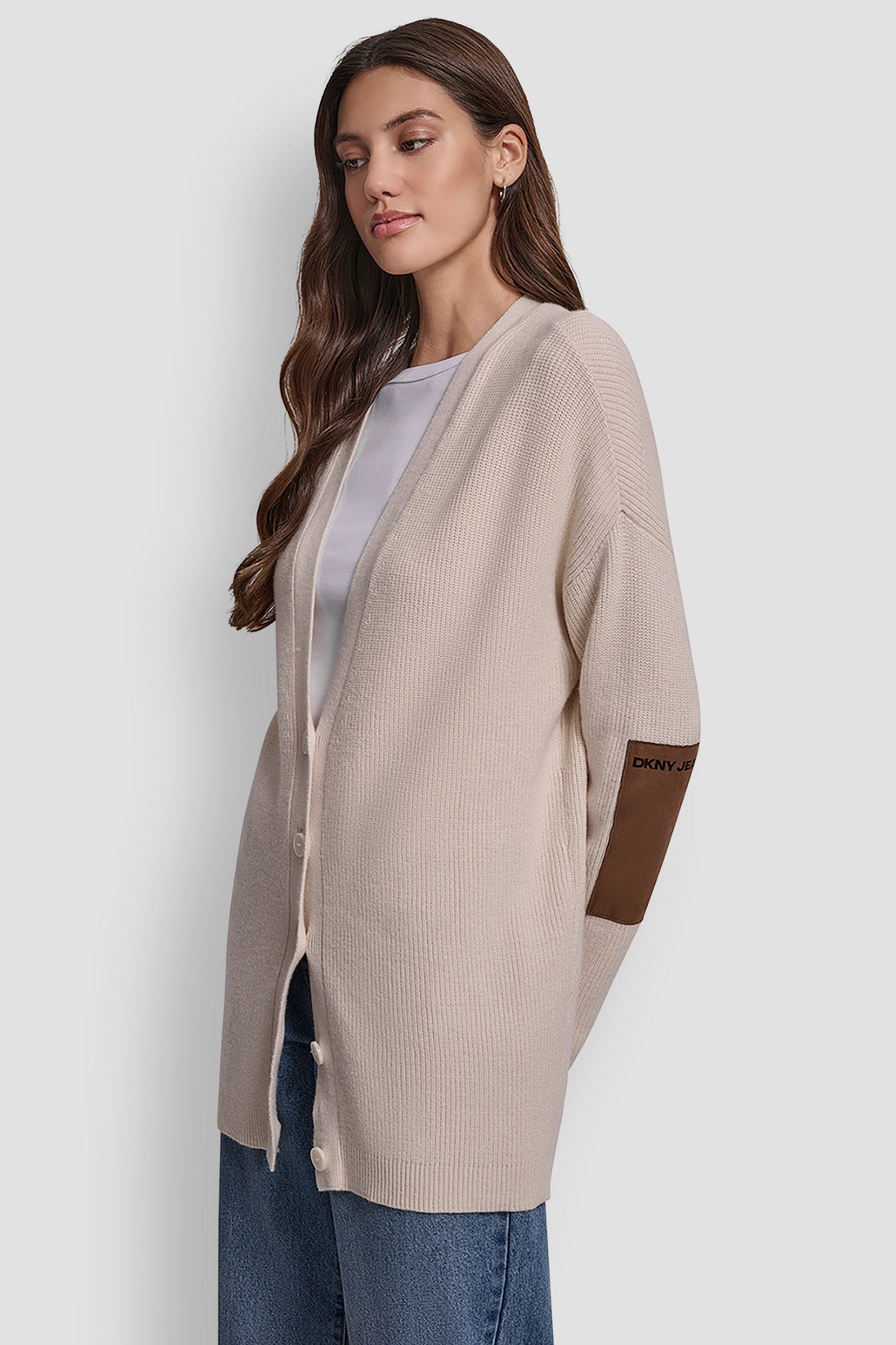 PATCH-EMBELLISHED CARDIGAN