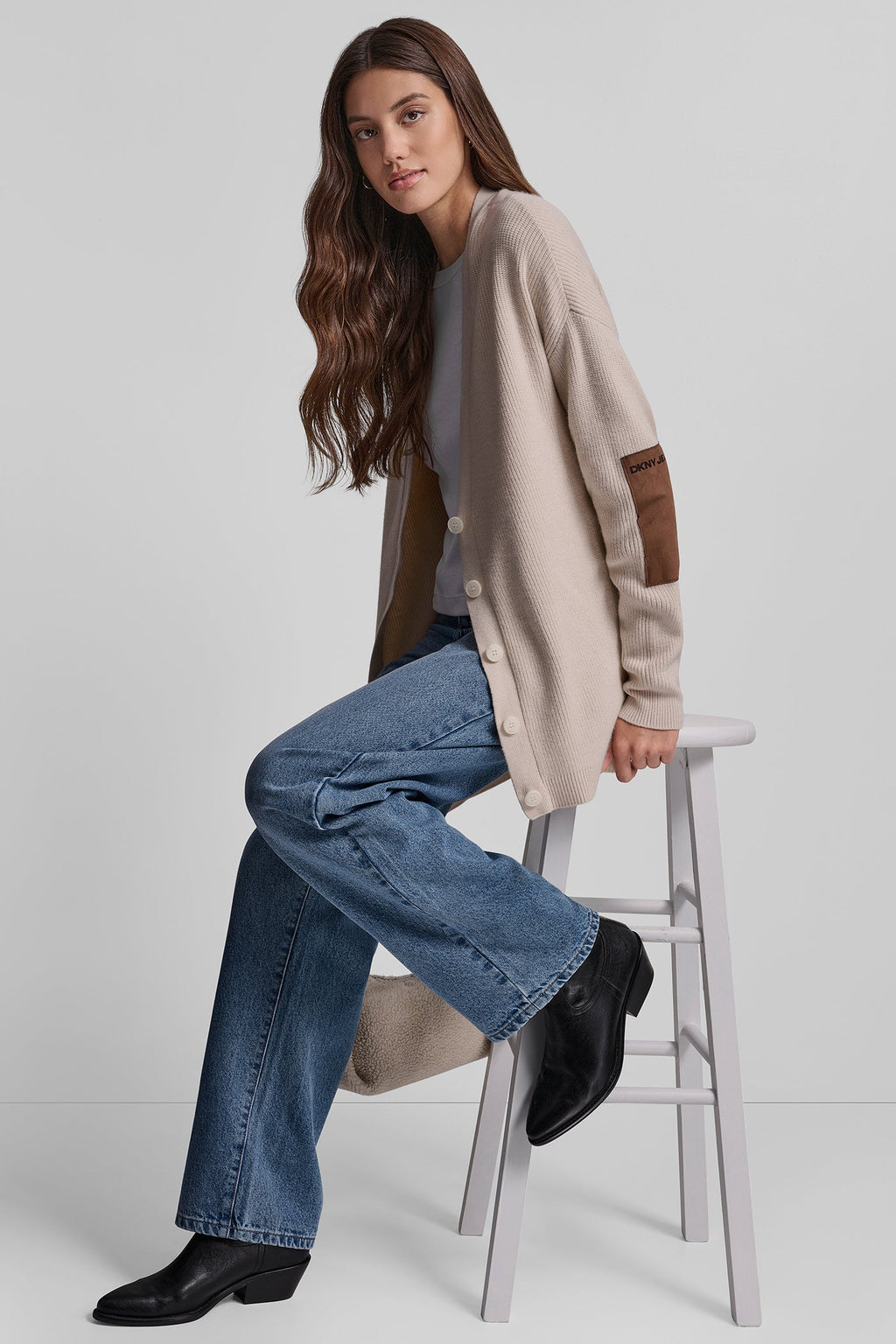 PATCH-EMBELLISHED CARDIGAN