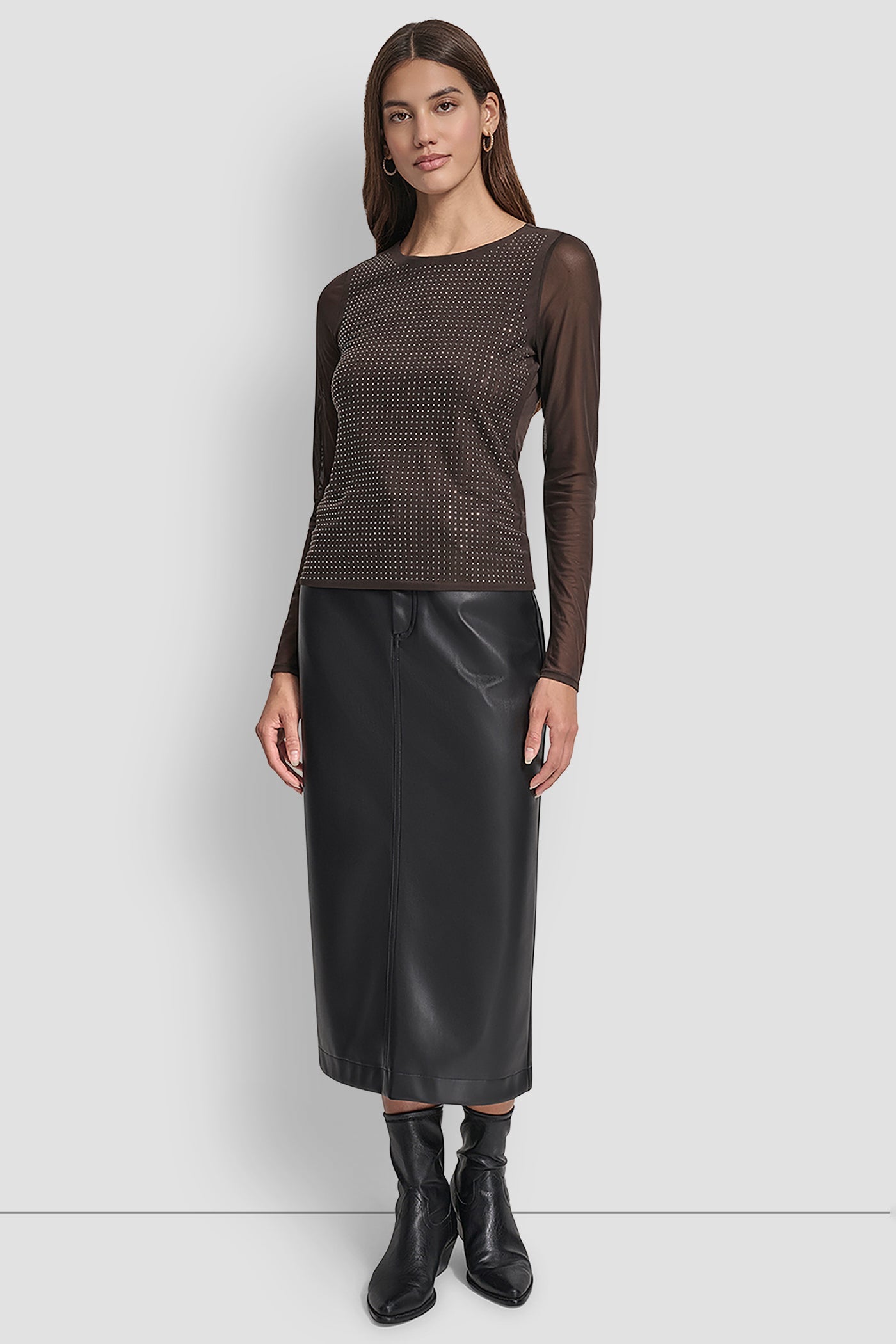 STUDDED MESH TOP