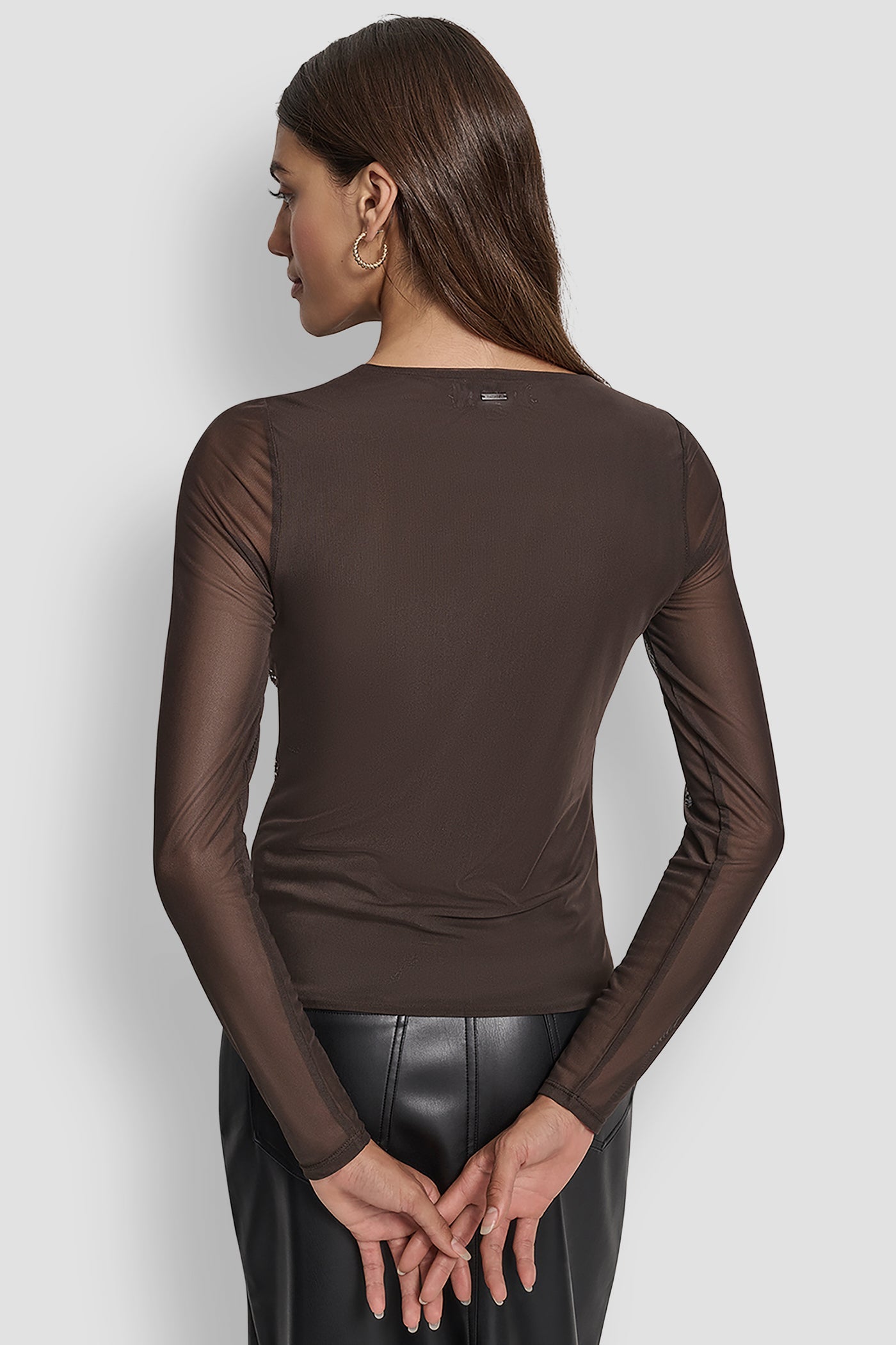 STUDDED MESH TOP