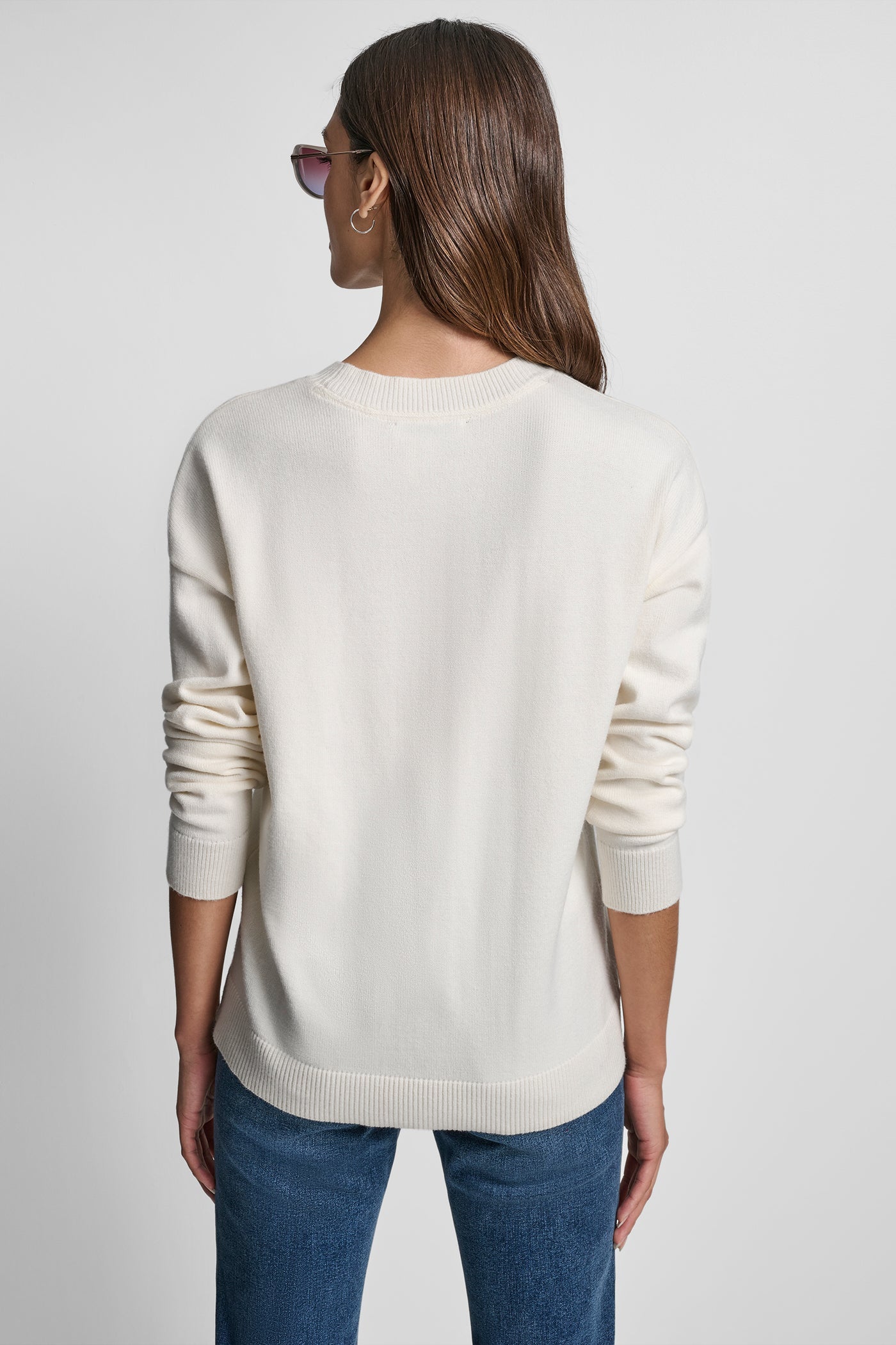 SEQUIN LOGO EMBELLISHED SWEATER