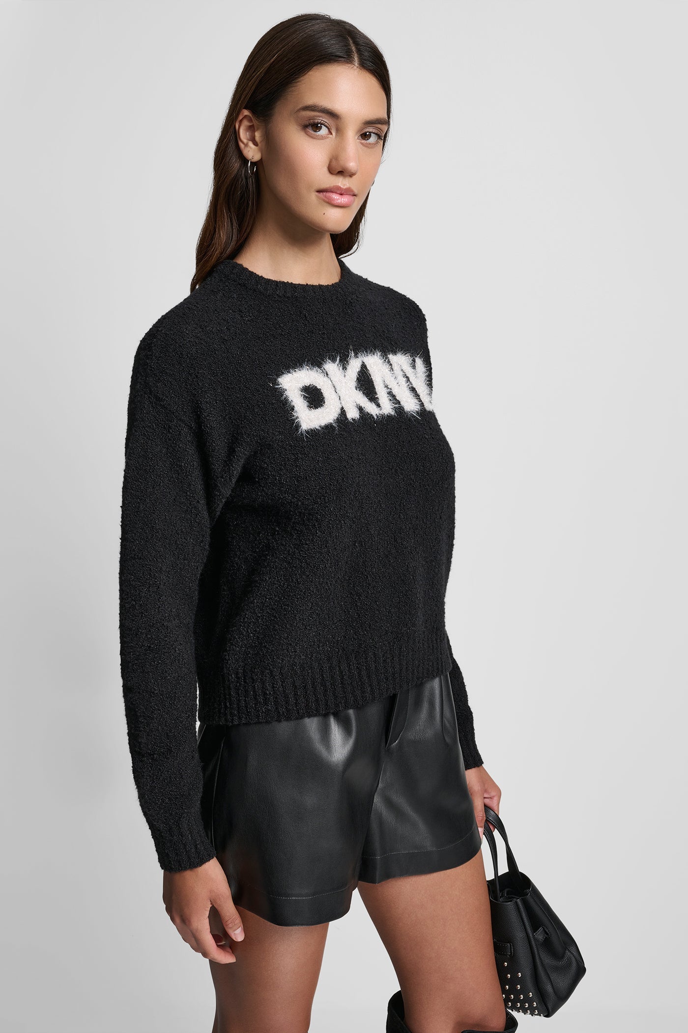 TINSEL LOGO BOUCLE SWEATER