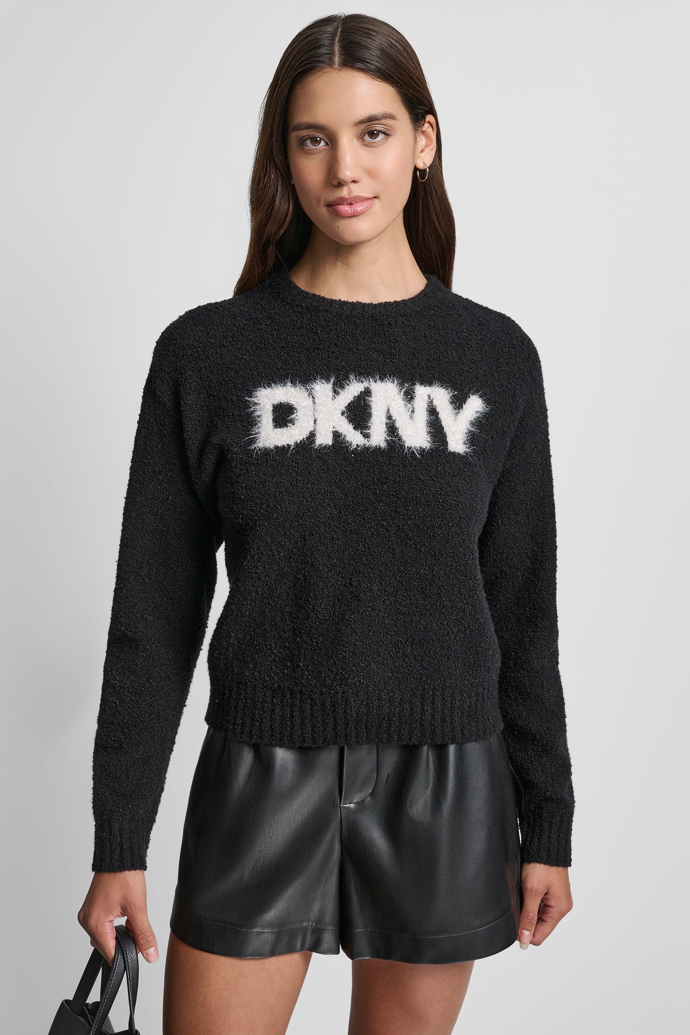 TINSEL LOGO BOUCLE SWEATER