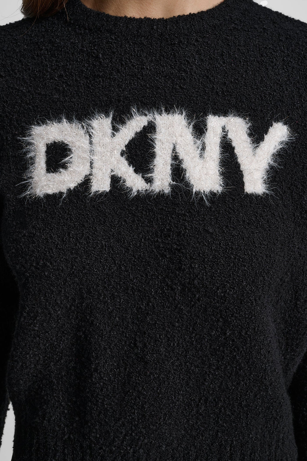 TINSEL LOGO BOUCLE SWEATER
