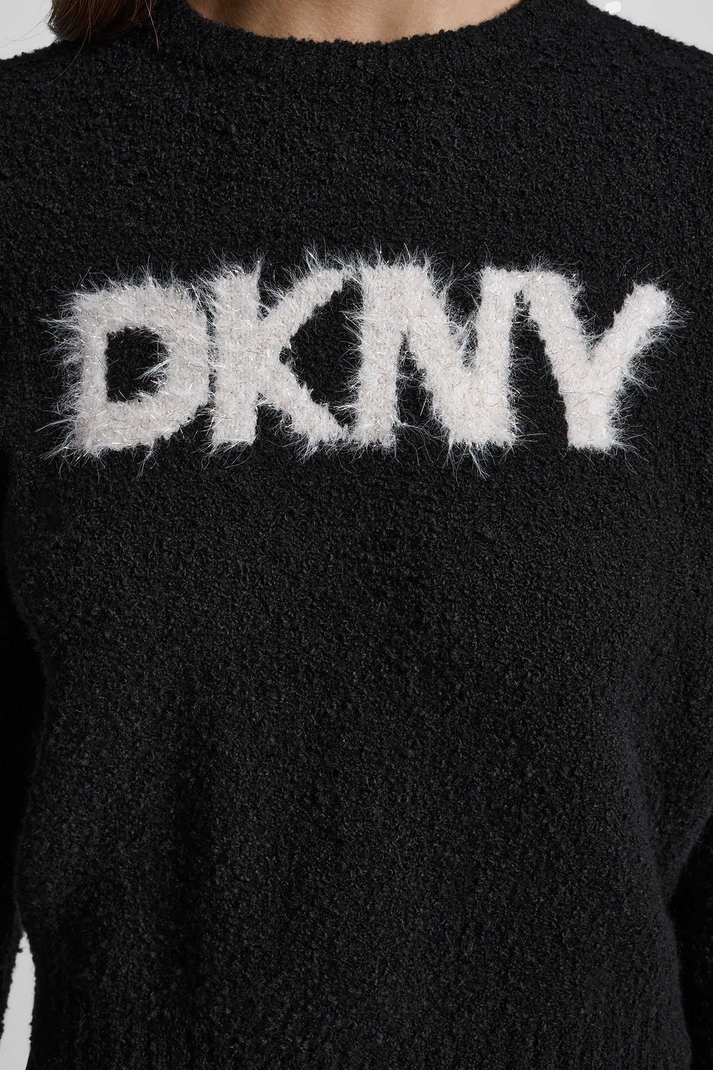 TINSEL LOGO BOUCLE SWEATER