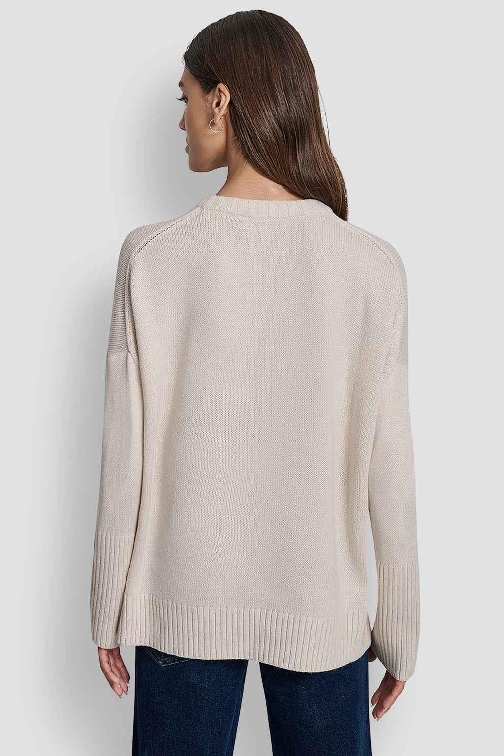 VARSITY LOGO INTARSIA CREW NECK RELAXED SWEATER