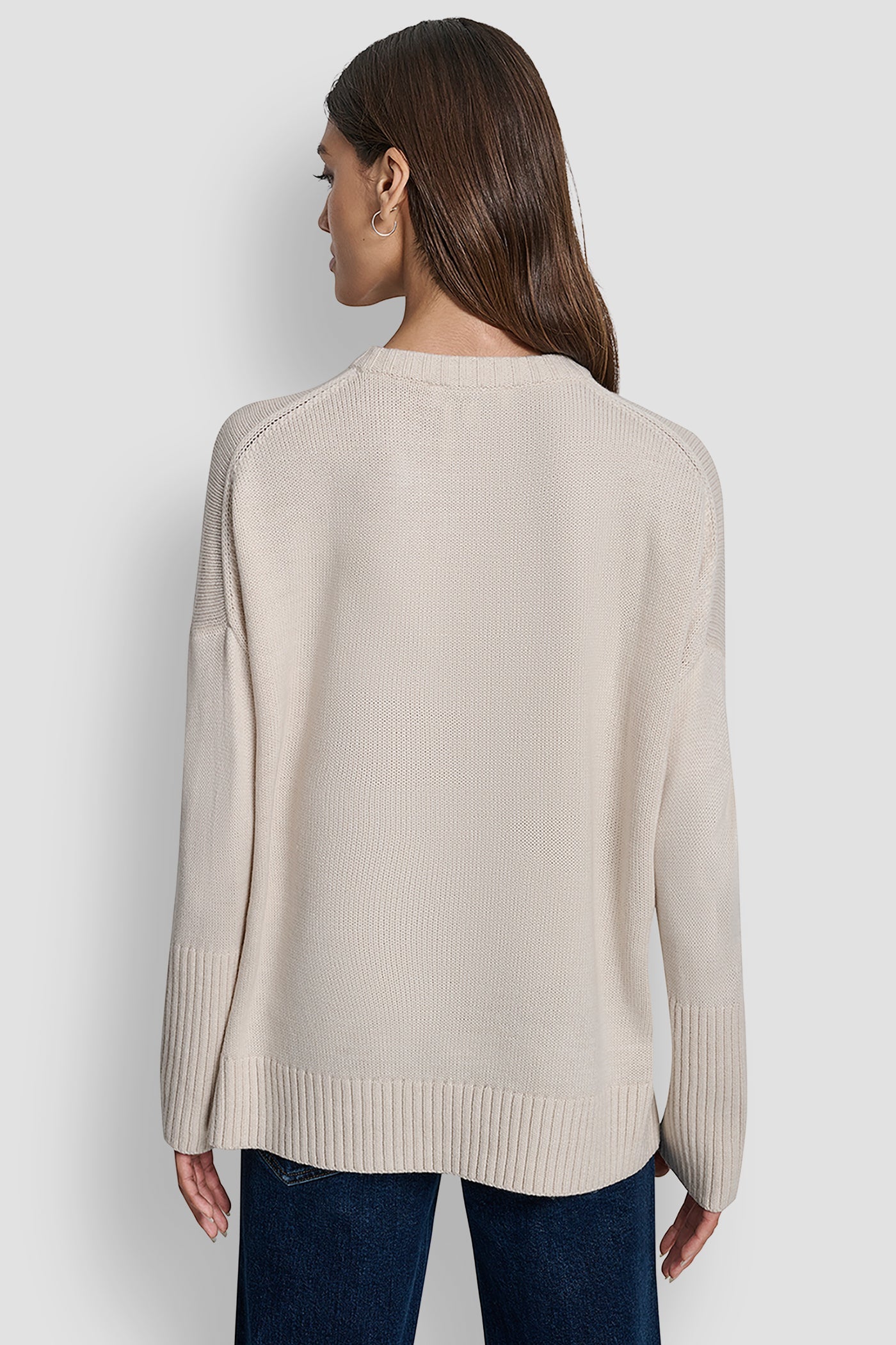 VARSITY LOGO INTARSIA CREW NECK RELAXED SWEATER