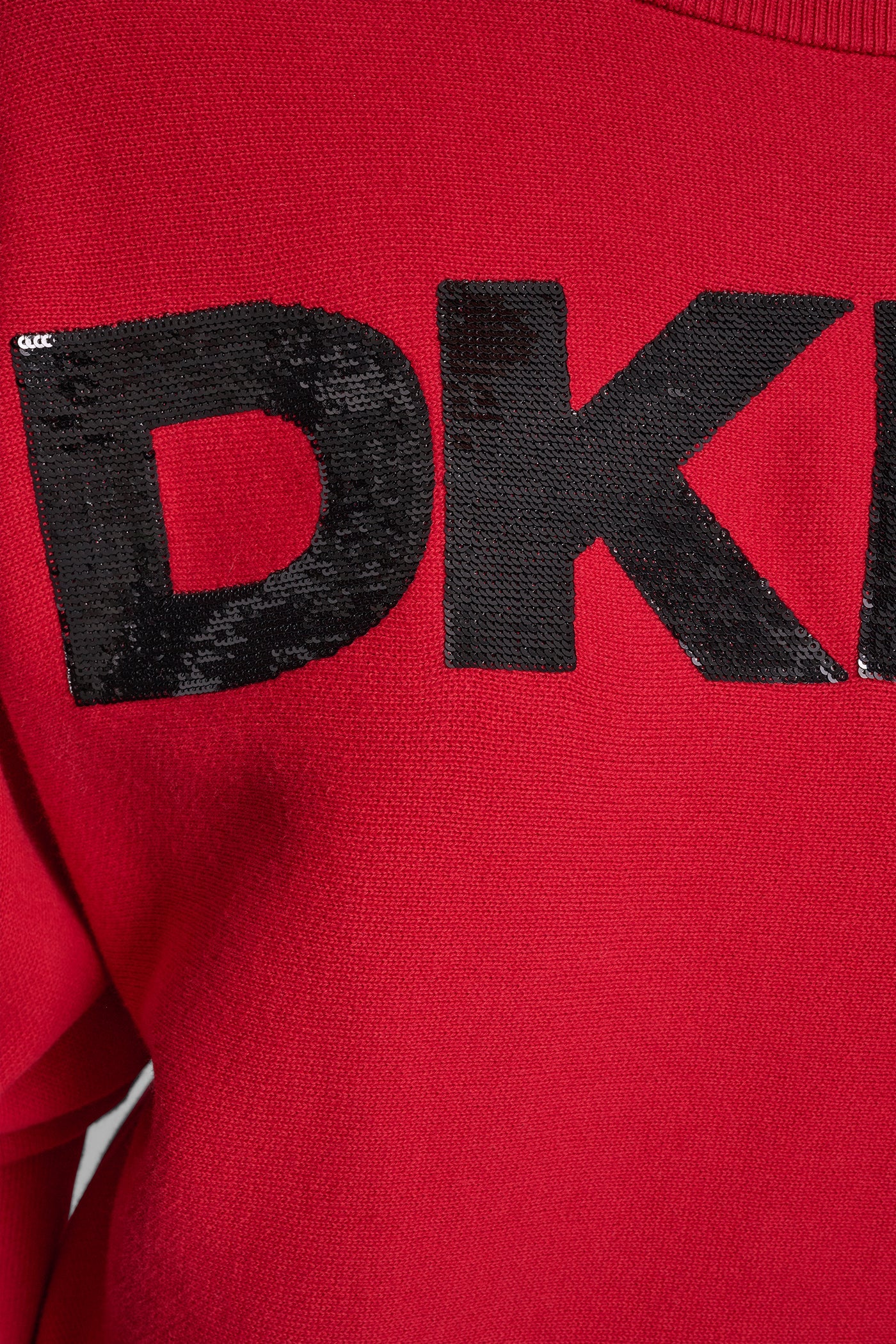 DOLMAN SLEEVE SEQUIN LOGO SWEATER