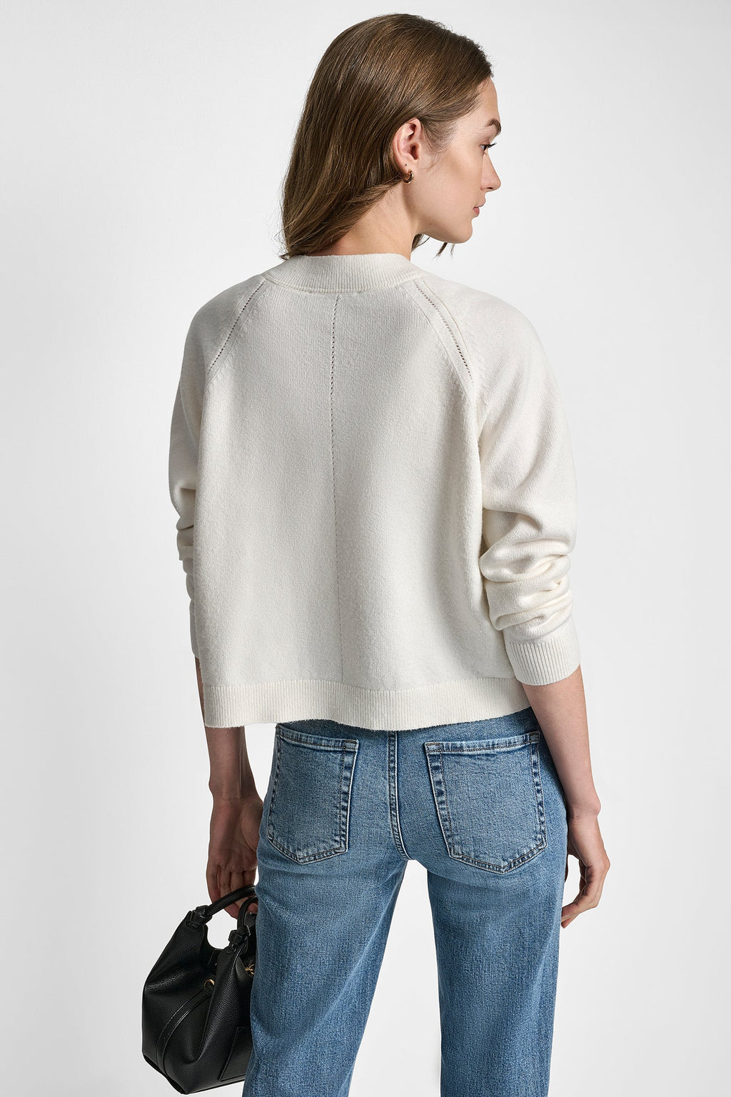 V-NECK RAGLAN CARDIGAN WITH REGAL BUTTONS