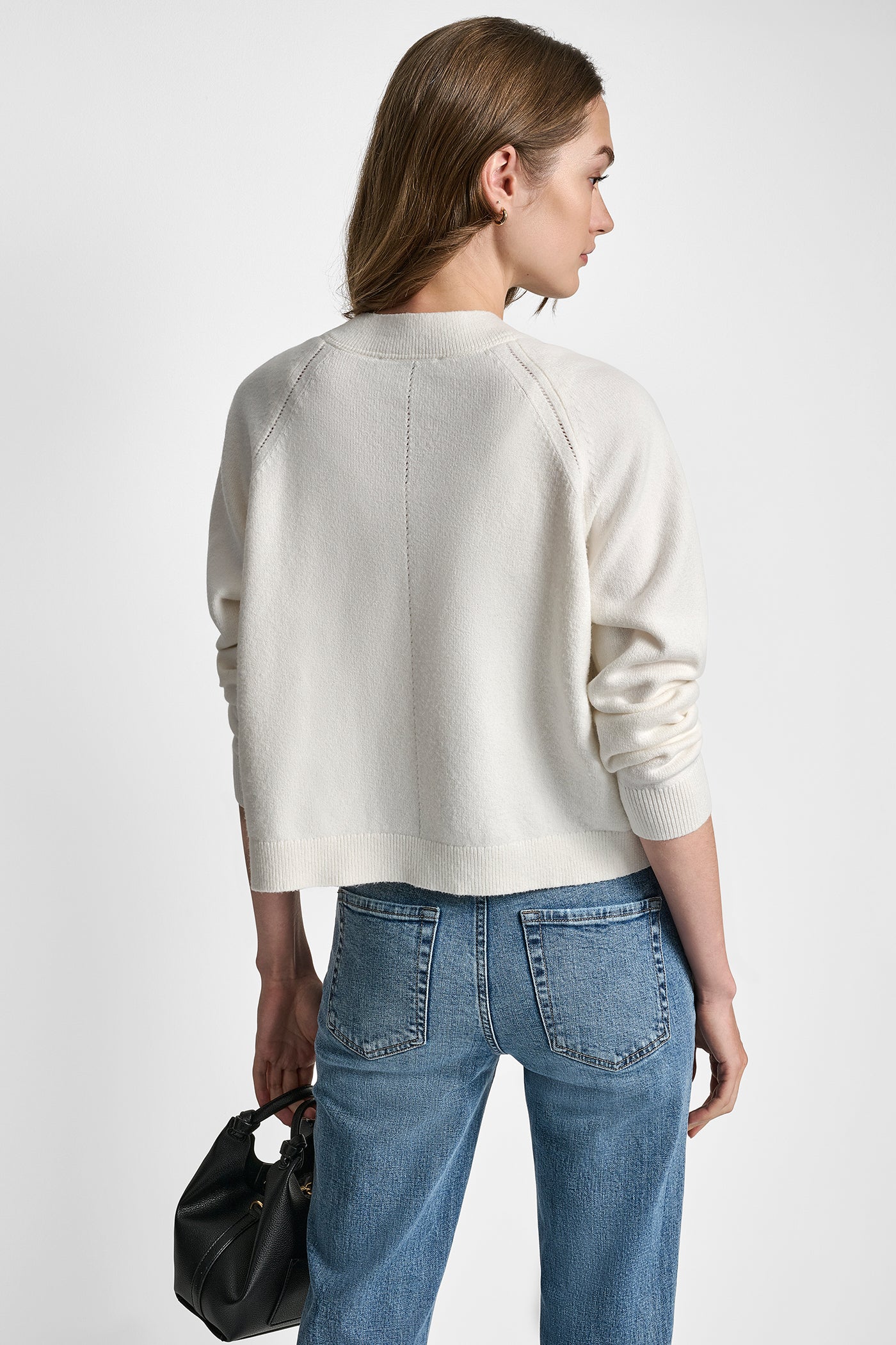 V-NECK RAGLAN CARDIGAN WITH REGAL BUTTONS